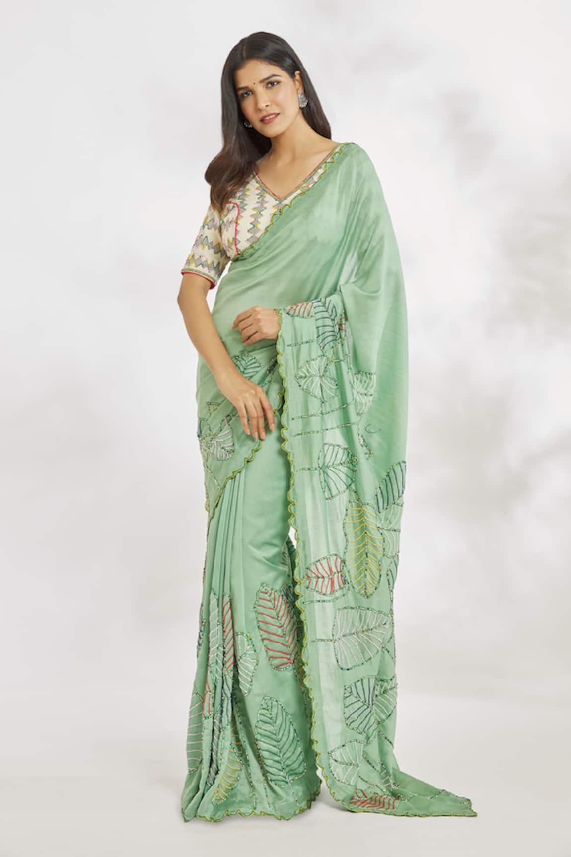 Paksh Hand Embroidered Saree