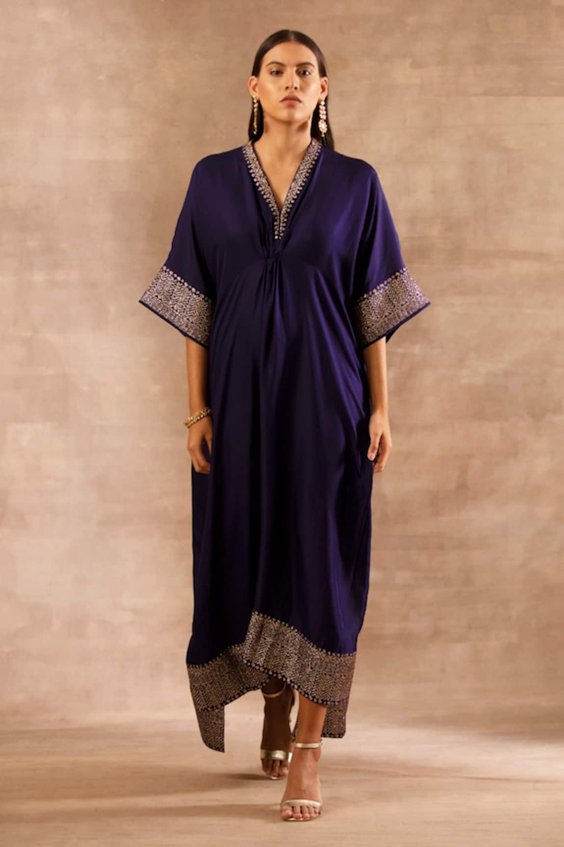 JAYANTI REDDY Silk V Neck Kaftan