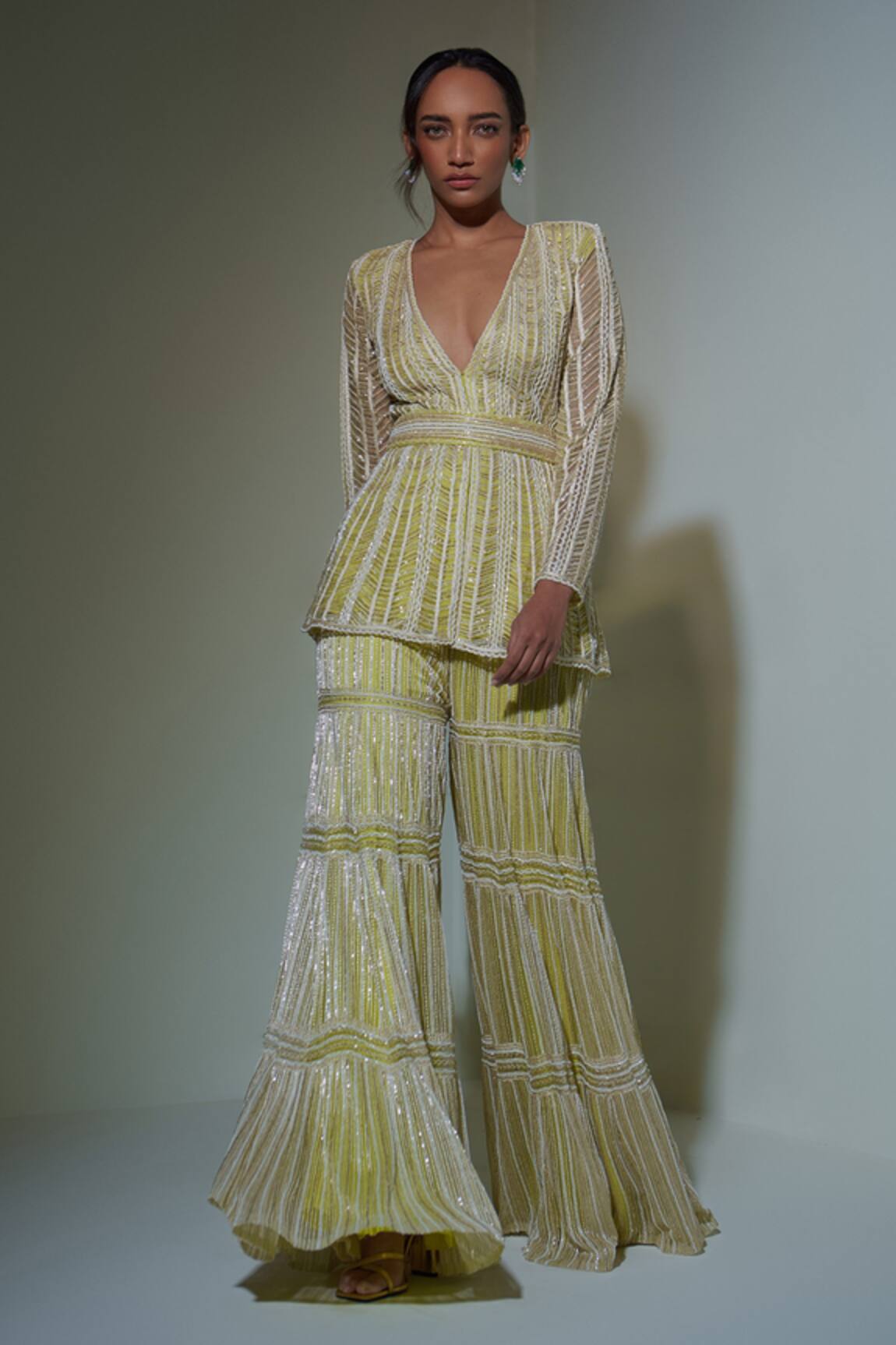 Ritika Mirchandani Embroidered Kurta & Sharara Set