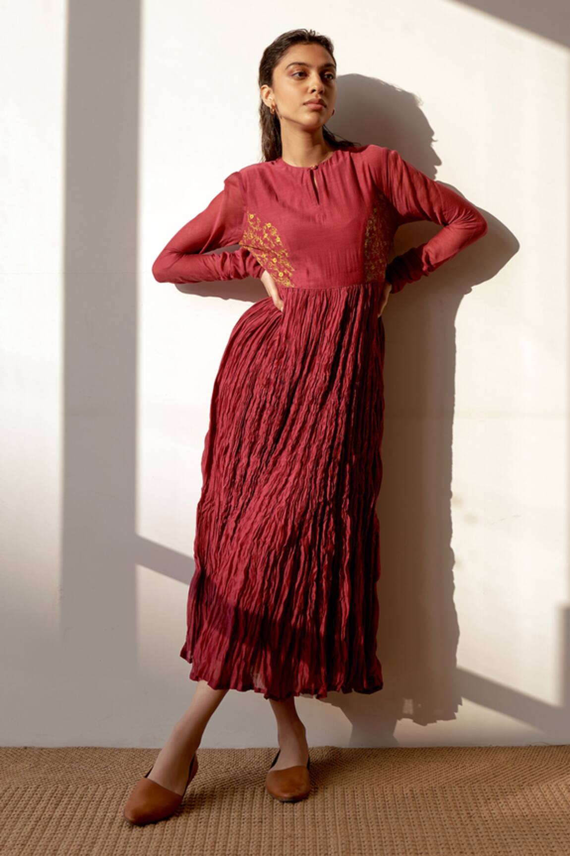 Dot Hand Embroidered Ghoomar Anarkali