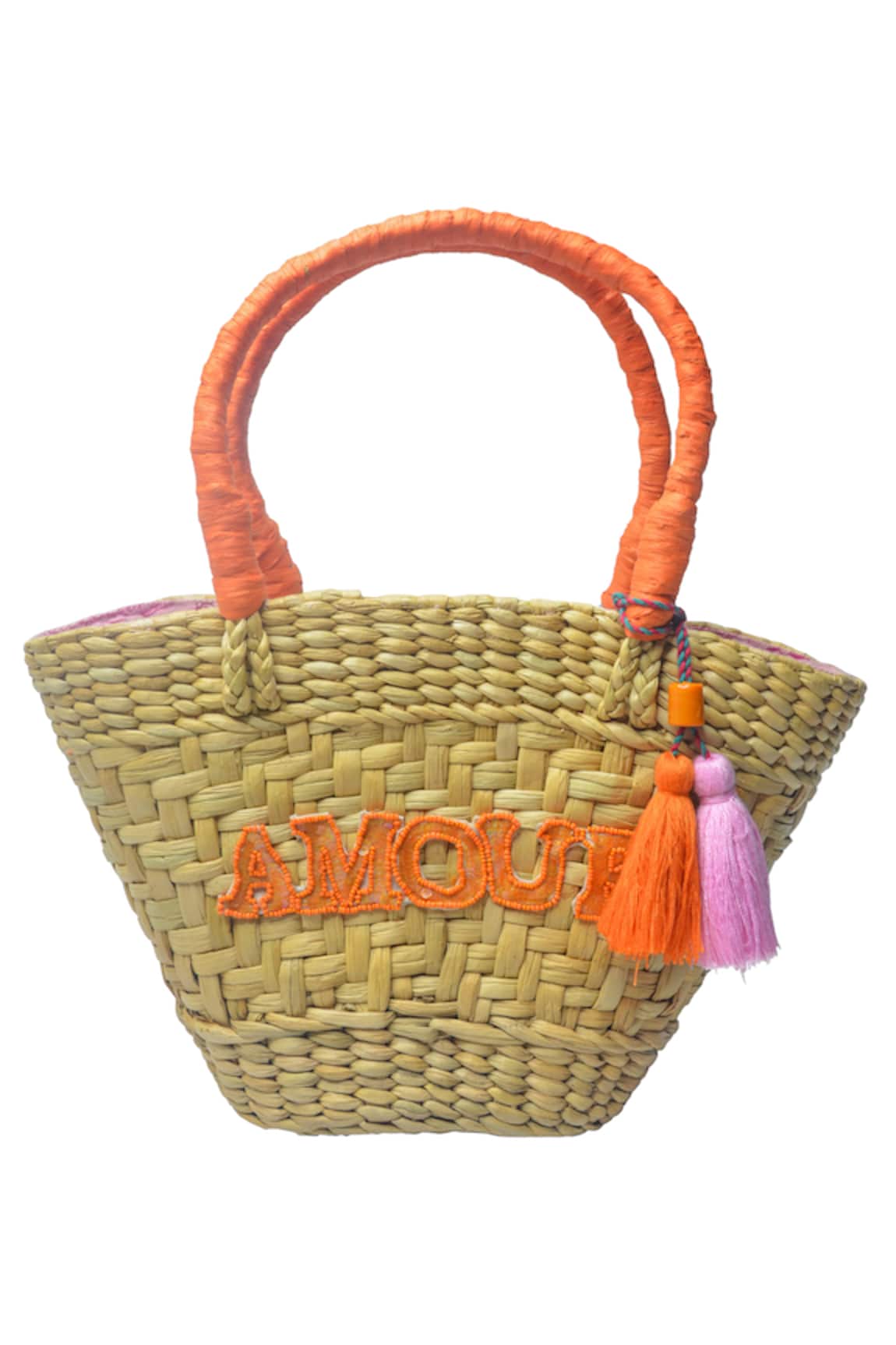 Ginn And Tonik Amour Basket Woven Beach Bag 