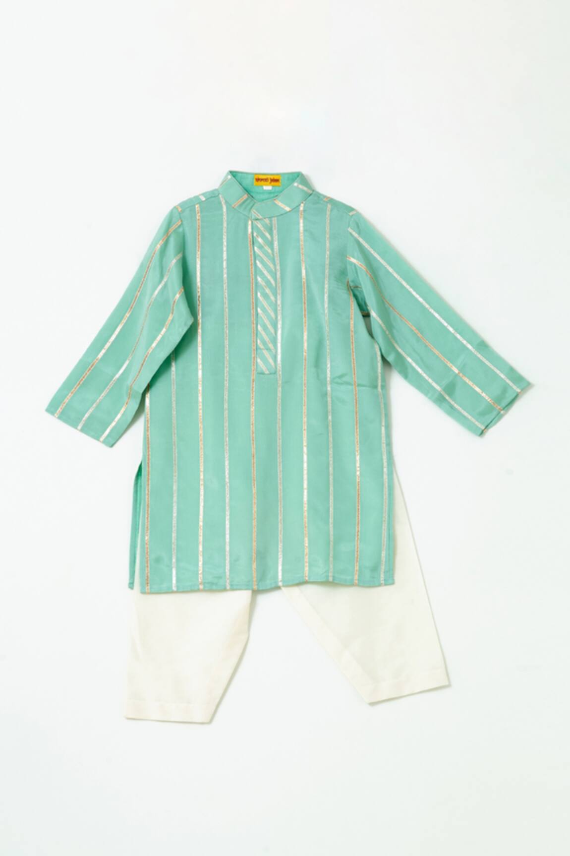 Shruti Jalan Striped Gota Work Kurta Set