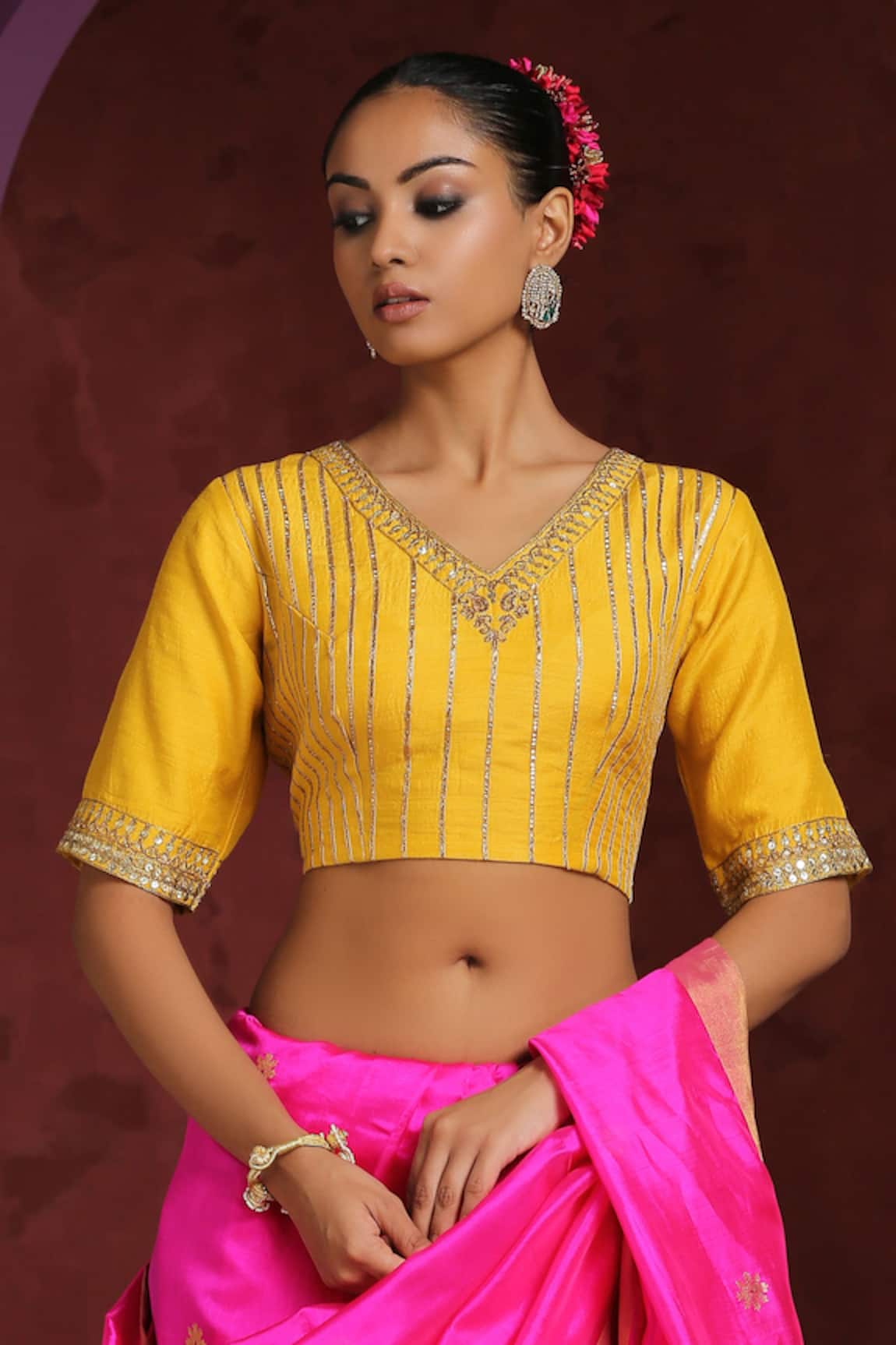 Weaver Story Handloom Hand Embroidered Blouse 