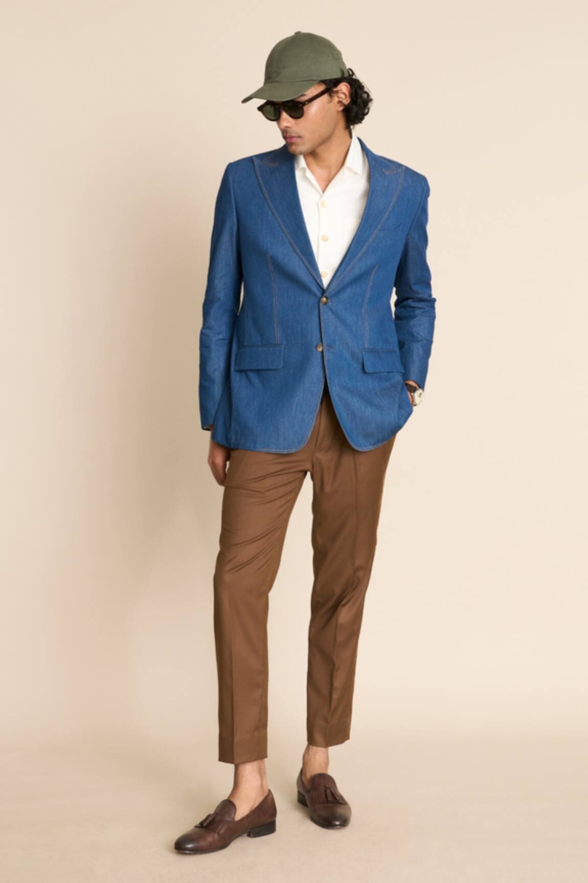 Gargee Designers Single Breasted Cotton Denim Blazer