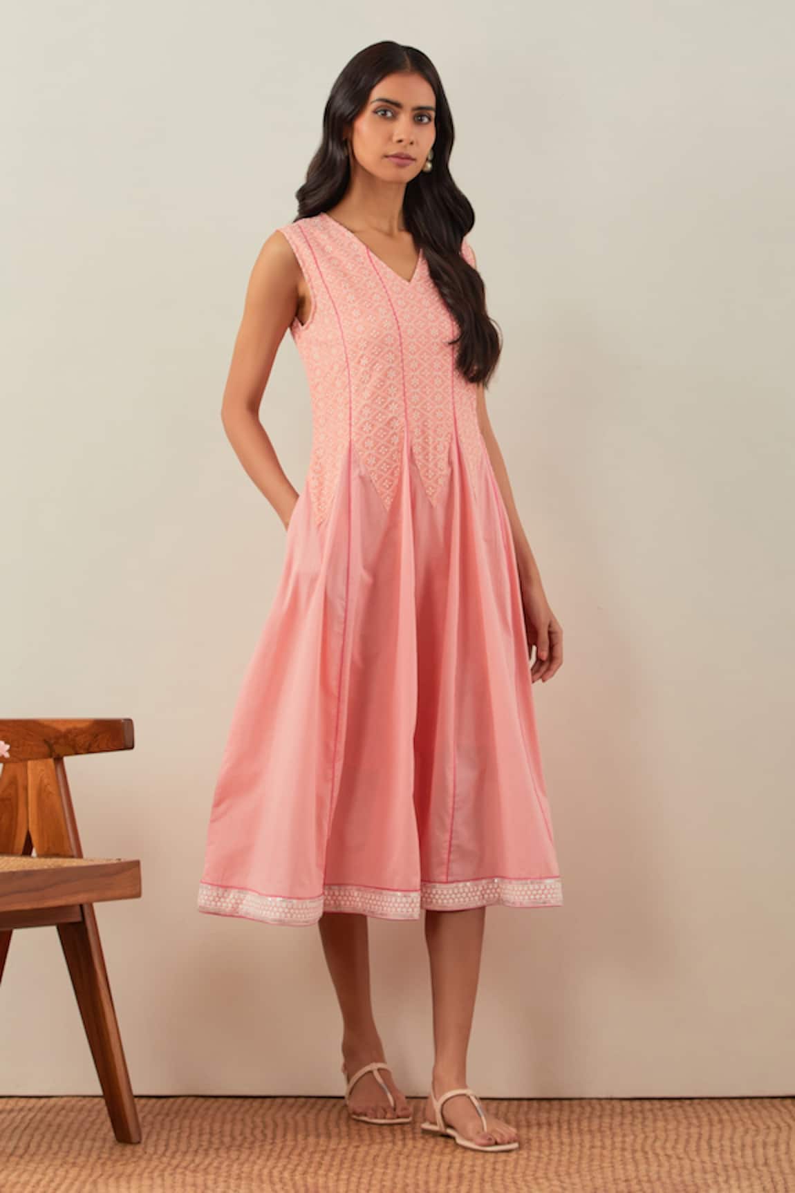 TIC Mastani Cotton Embroidered Dress