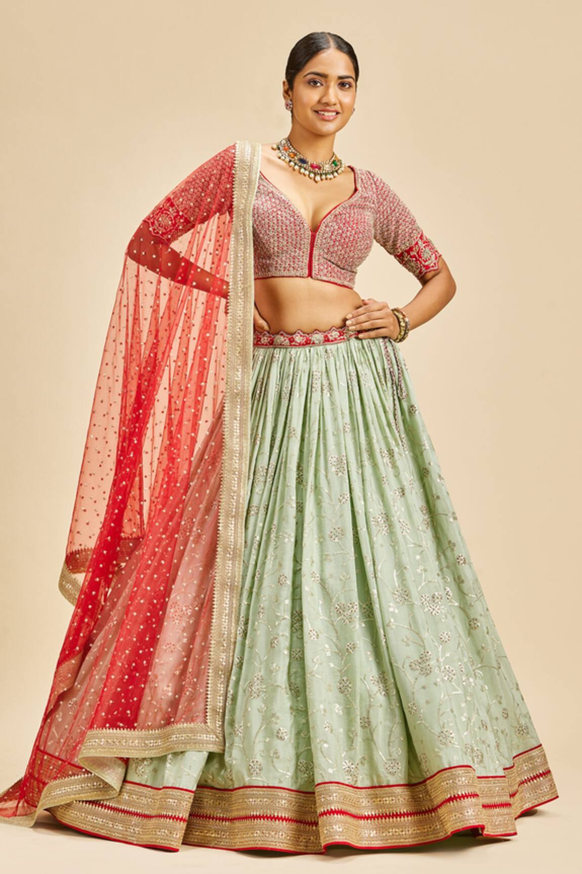 Nitika Gujral Zari Embroidered Lehenga Set