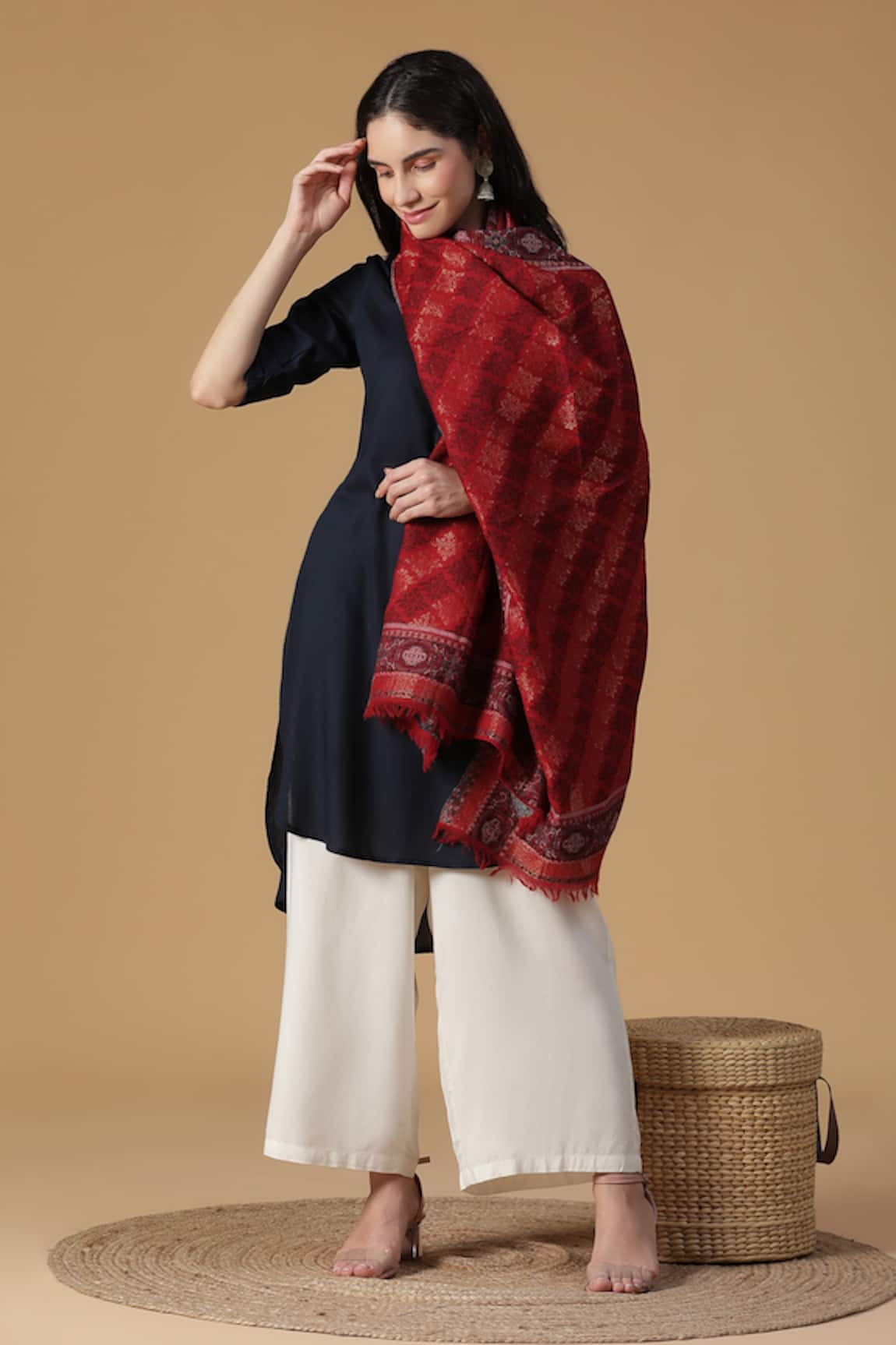 Shingora Floral Print Stole