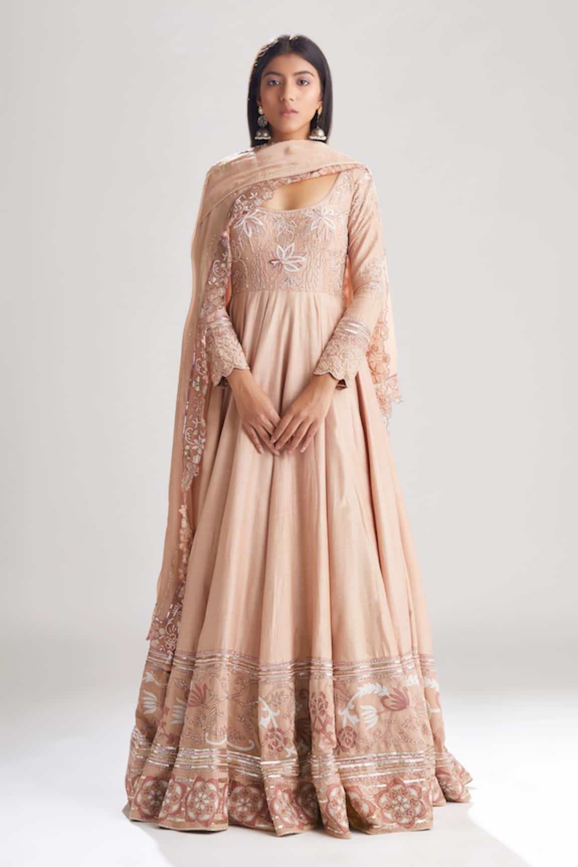 Megha Bansal Tara Floral Embroidered Anarkali Set