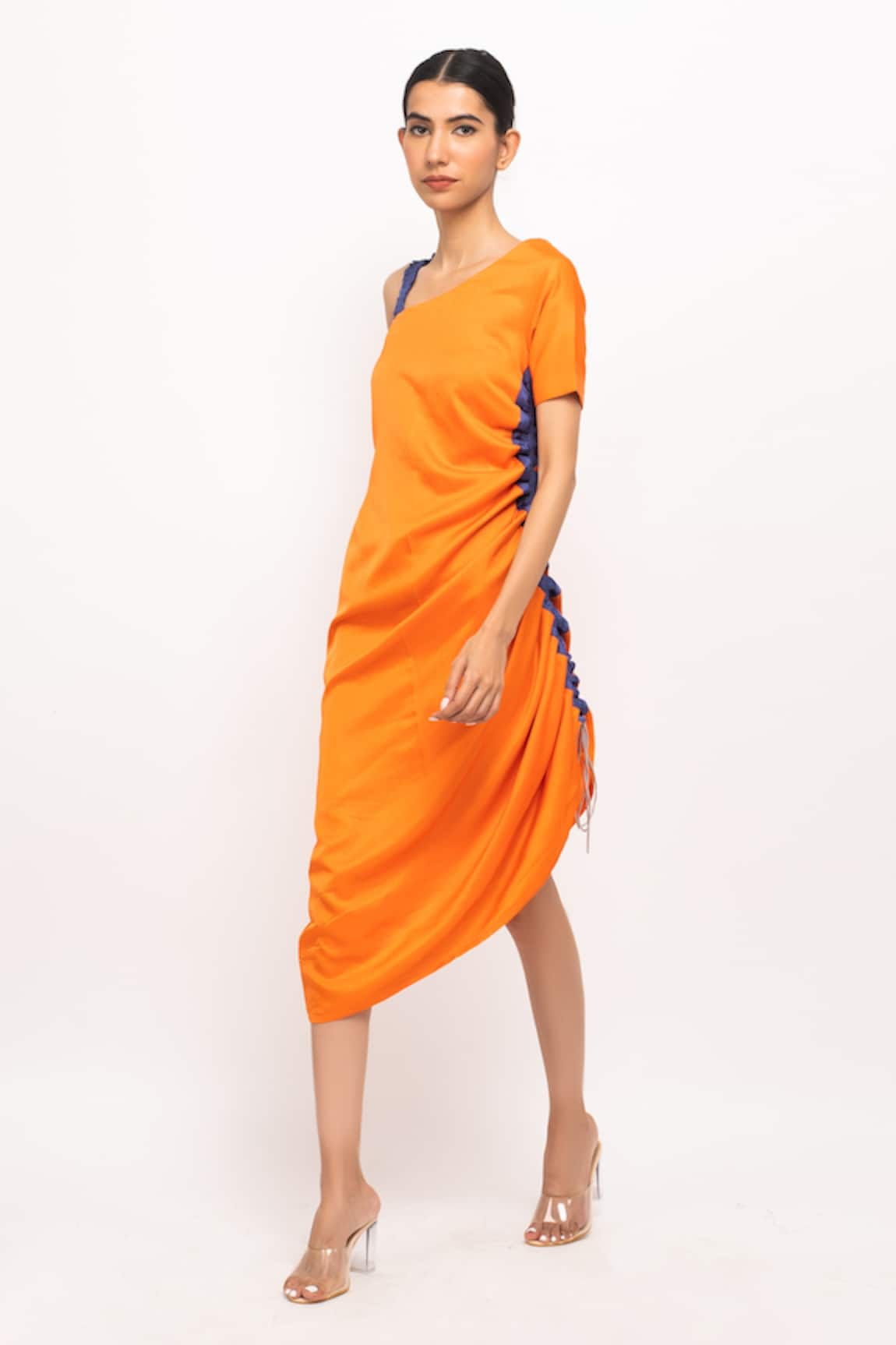 Neora By Nehal Chopra Asymmetrical Ruched Dress