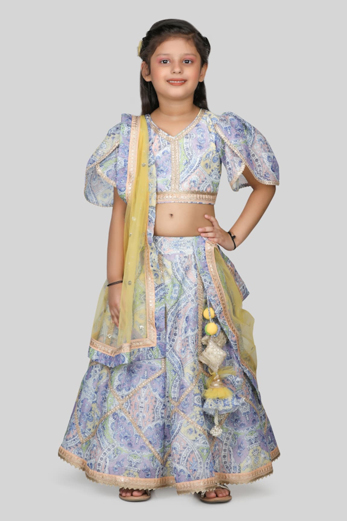 Shining Kanika Floral Print Lehenga Set