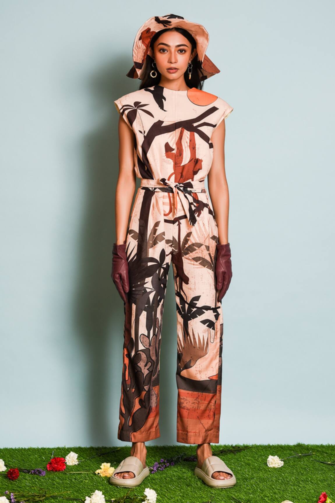 The Dramebaaz CO Safari Print Jumpsuit 