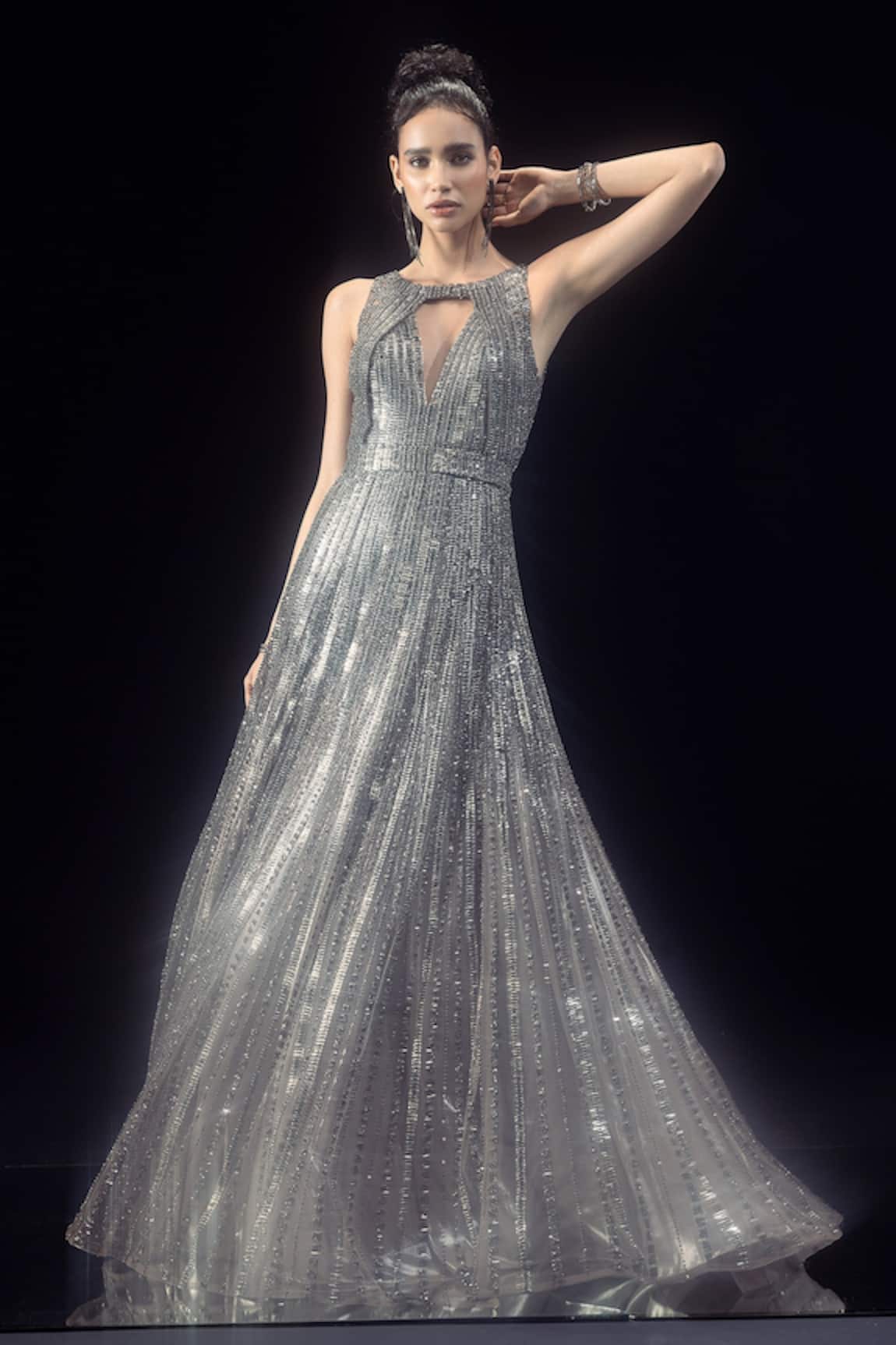 Rohit Gandhi + Rahul Khanna Astral Flared Gown