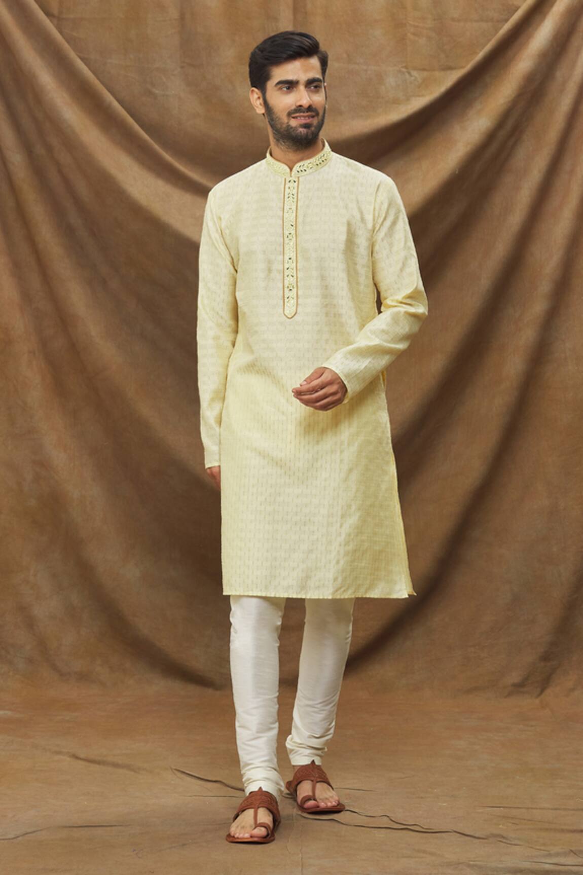 Samyukta Singhania Stripe Pattern Kurta & Churidar Set