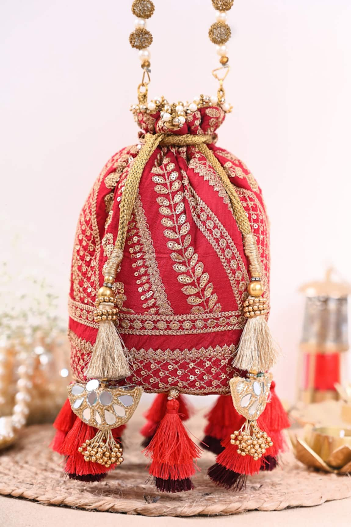 Miar Designs Aadhya Embroidered Potli Bag