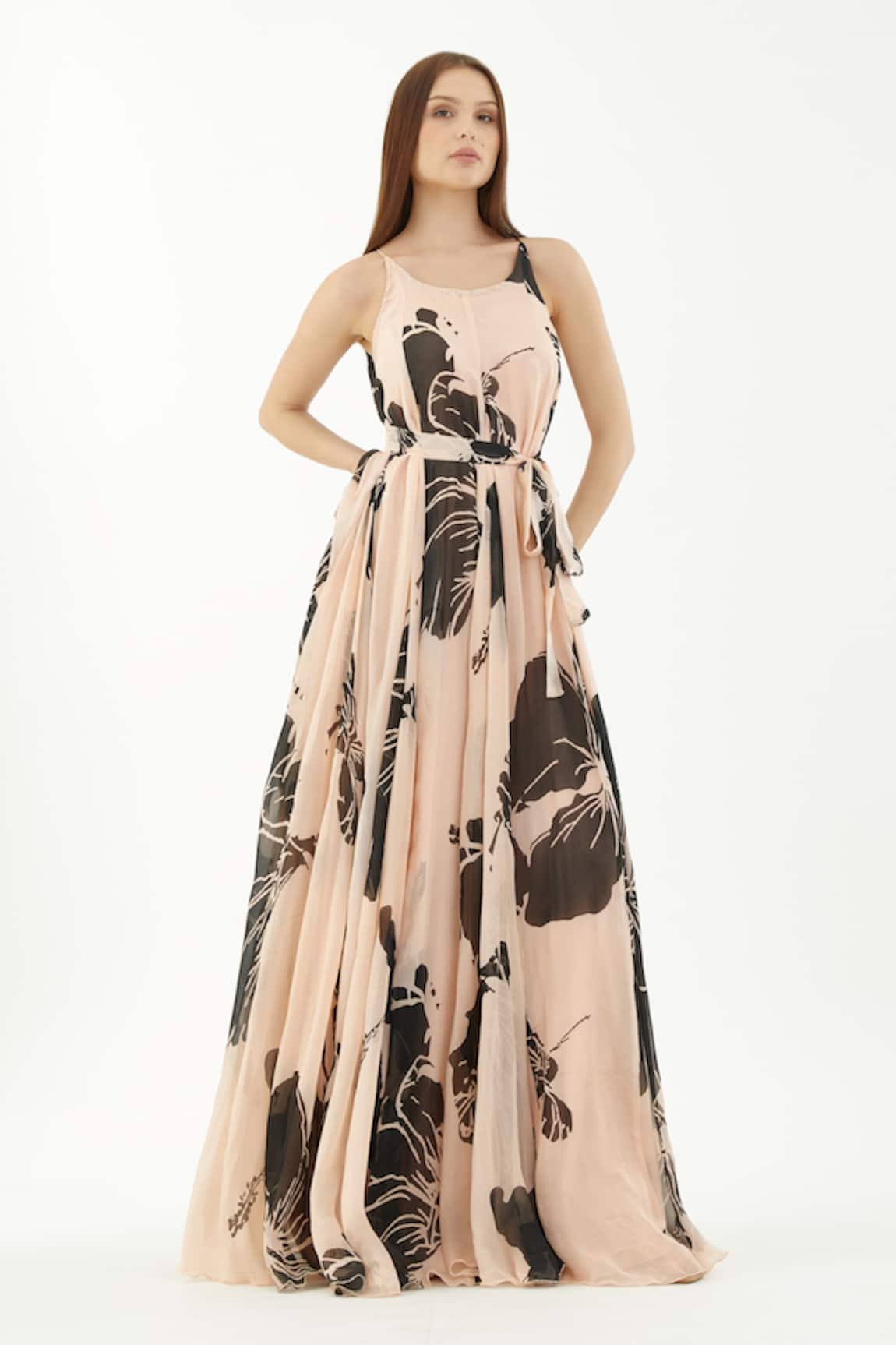 Koai Hibiscus Pattern Maxi Dress