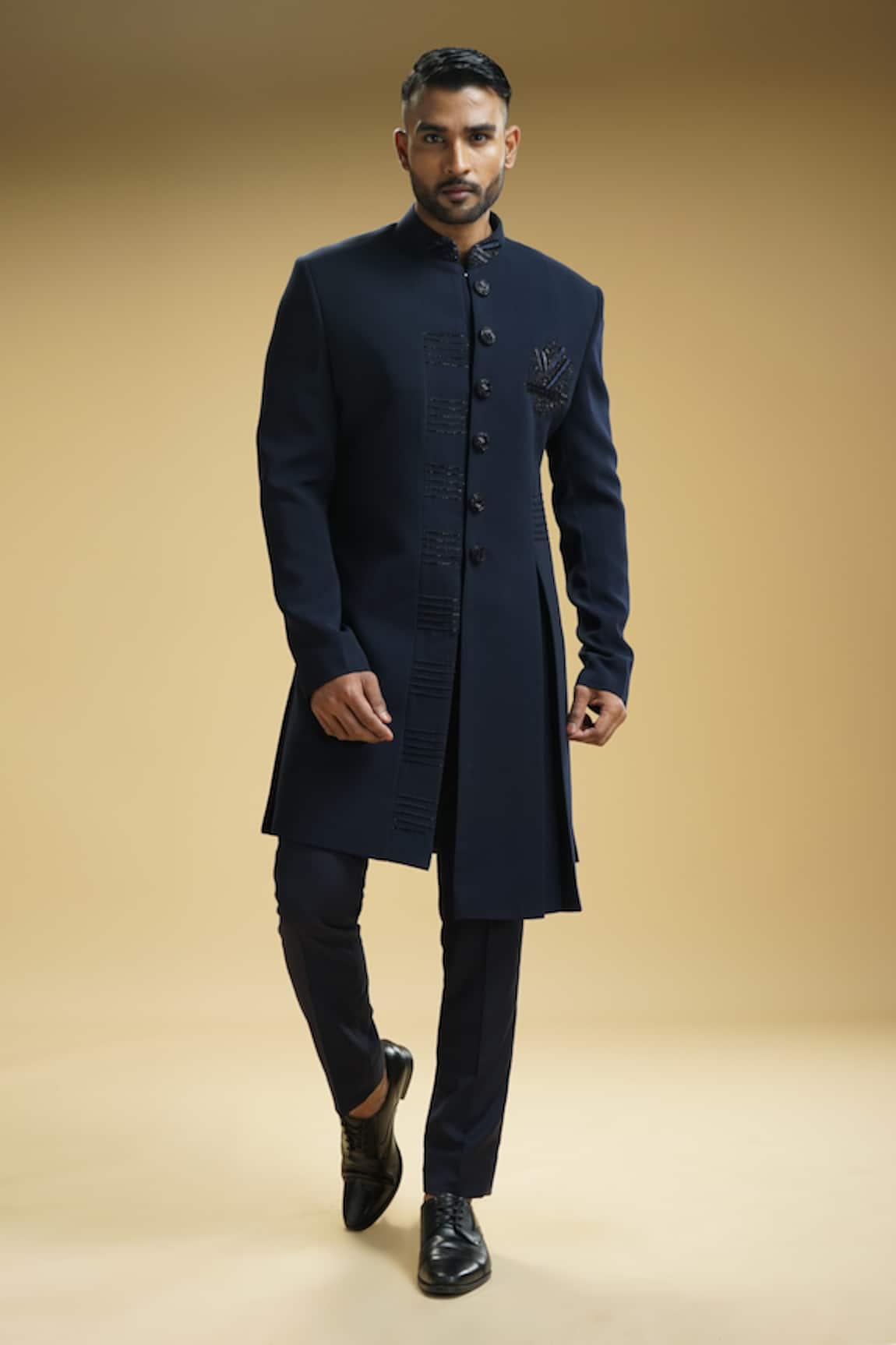 Kommal Sood Embroidered Asymmetric Achkan Set