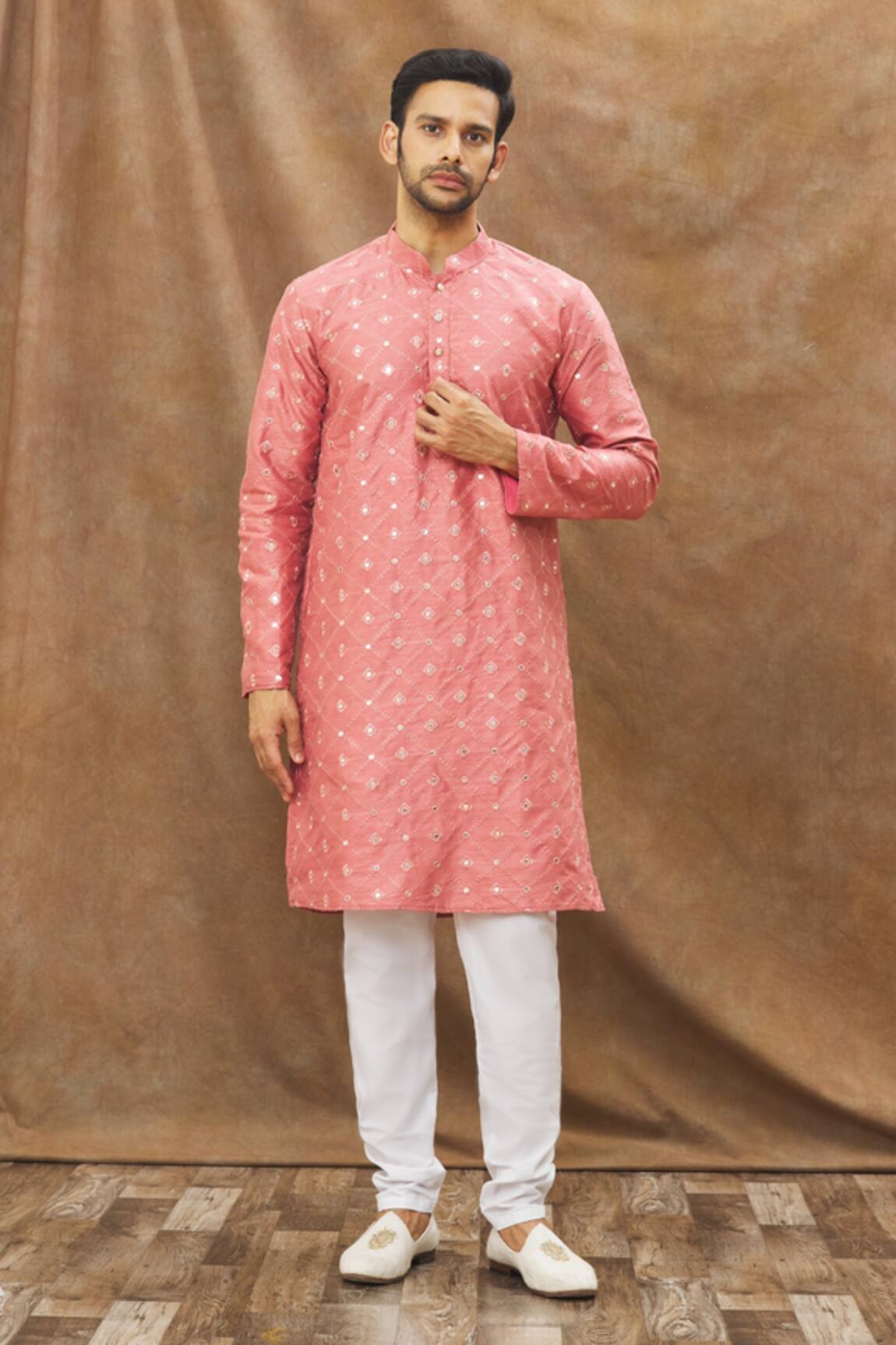 Arihant Rai Sinha Mirror Embroidered Kurta & Churidar Set
