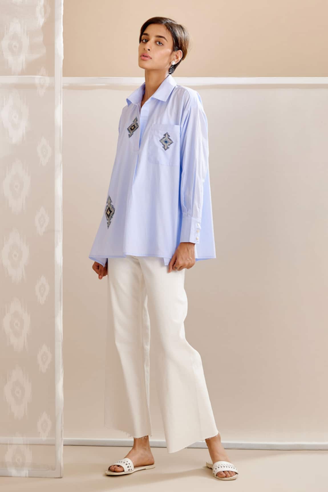 Bunka Nina Ikat Sequin Work Shirt