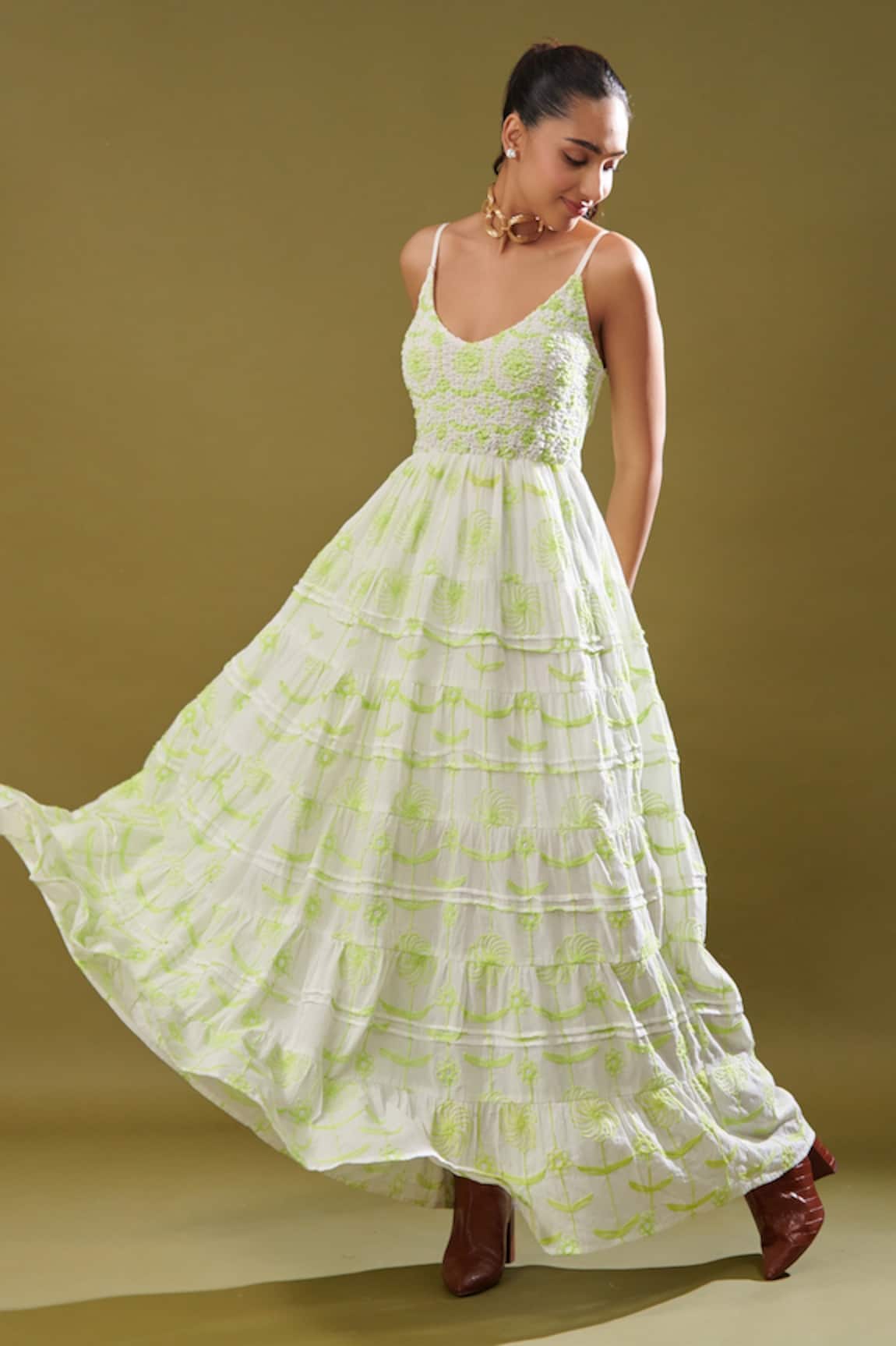 Cin Cin Soma Floral Embroidered Dress