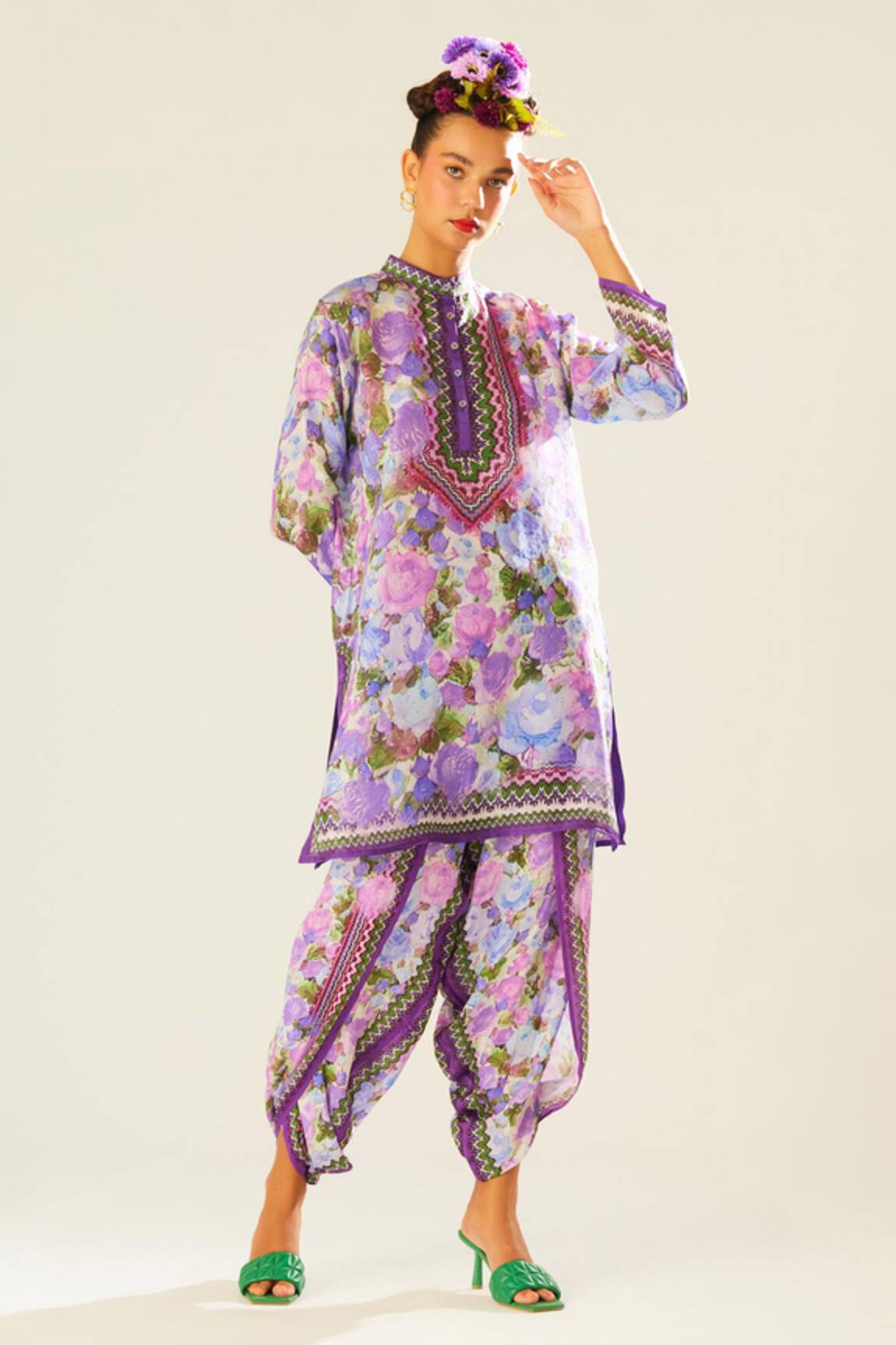 Rajdeep Ranawat Reza Silk Printed Kurta 