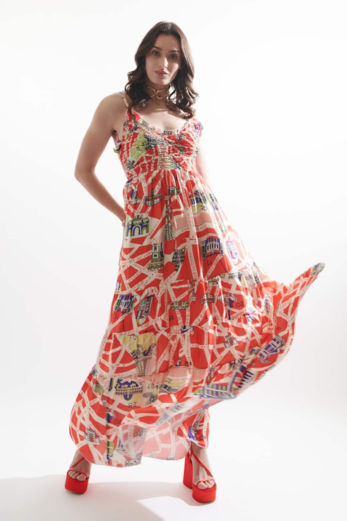 Cin Cin Liana Printed Dress