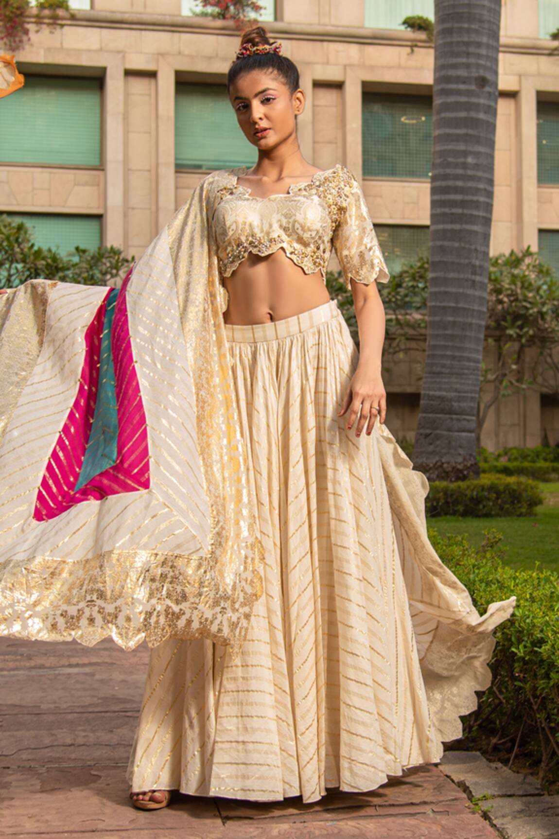 Soniya G Striped Pattern Lehenga Set