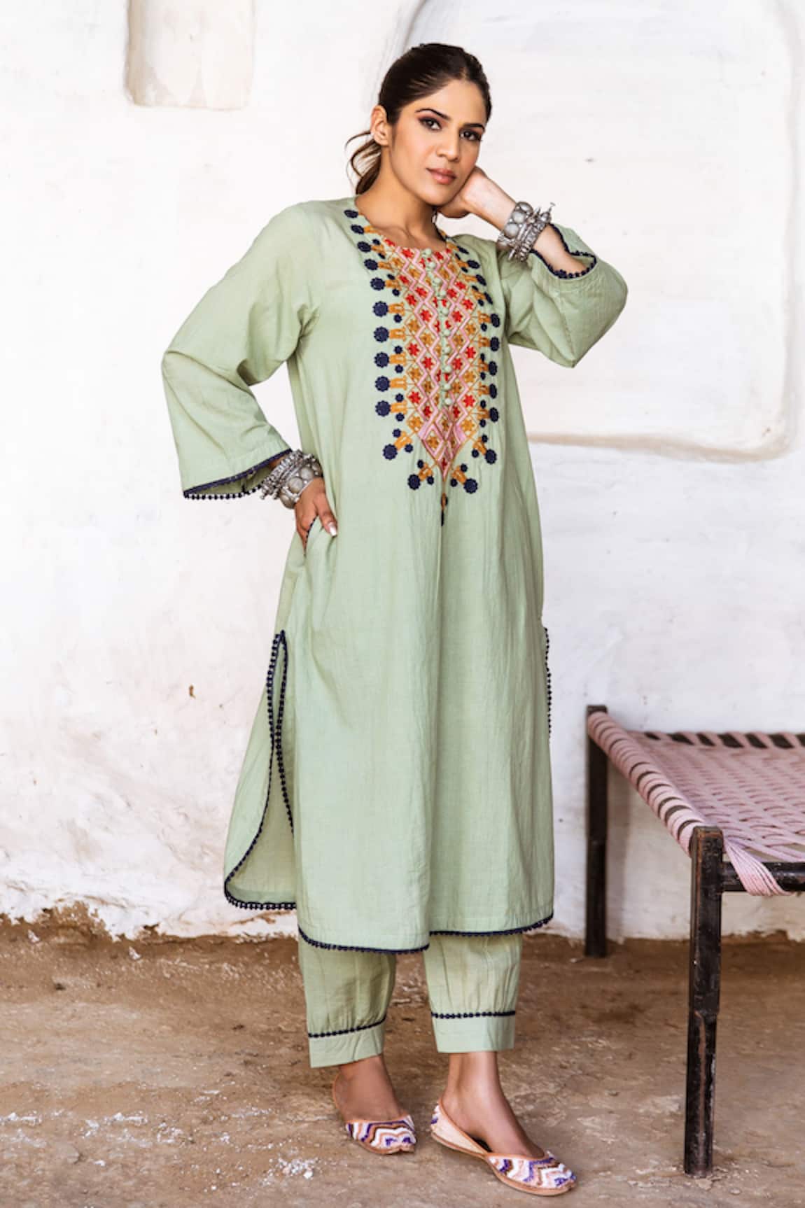 Gulabo Jaipur Arzu Embroidered Kurta & Pant Set 