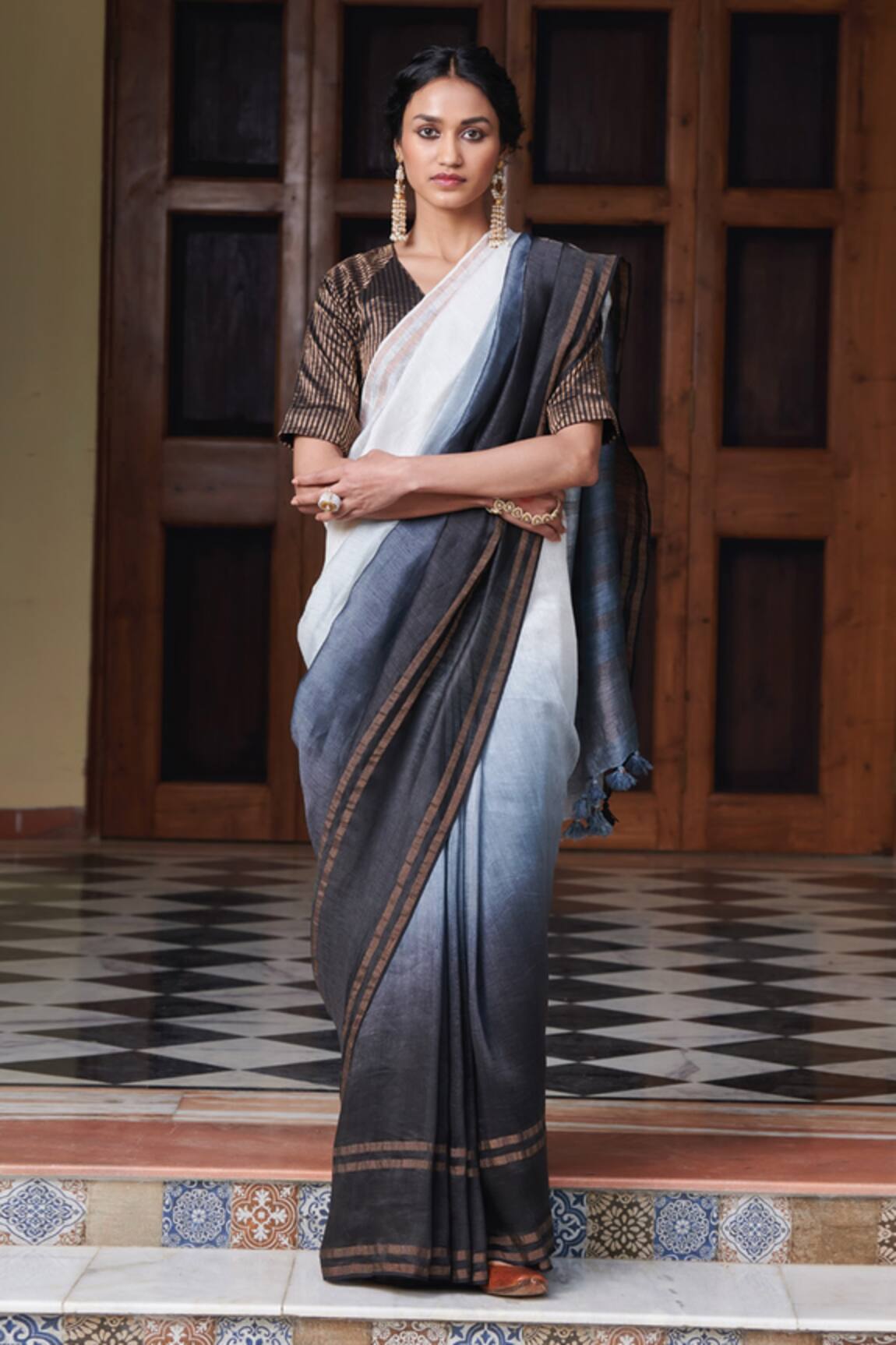 Dressfolk Raat Raani Ombre Saree