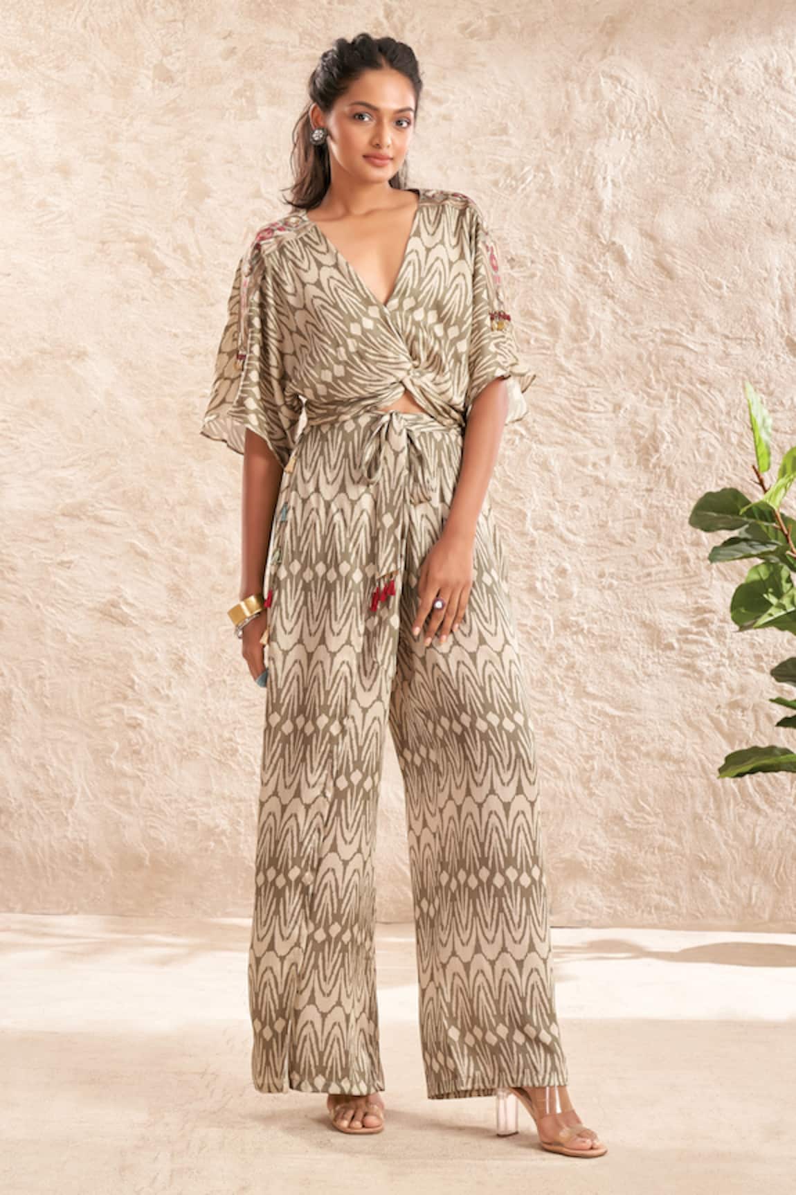 Aditi Somani Tie-Up Top & Pant Set