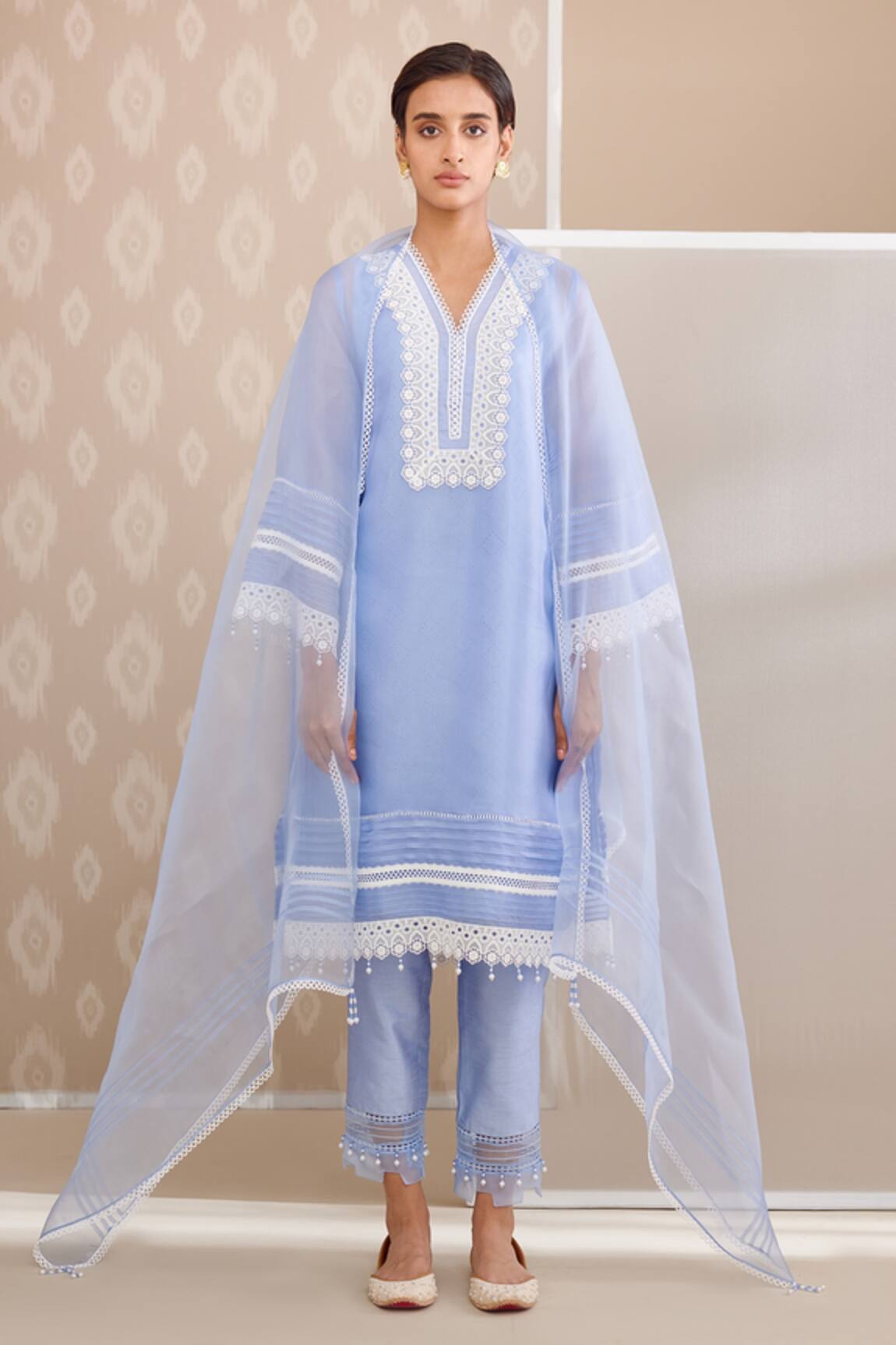 Bunka Salma Embellished Straight Kurta Set