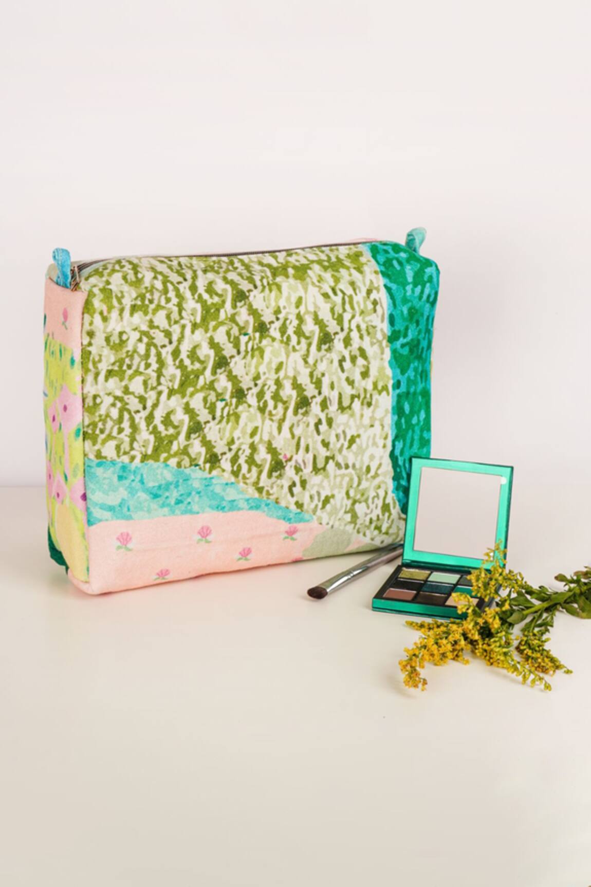 PS Accessories by Payal Singhal Canvas Tropical Print Vanity Kit - Single Pc