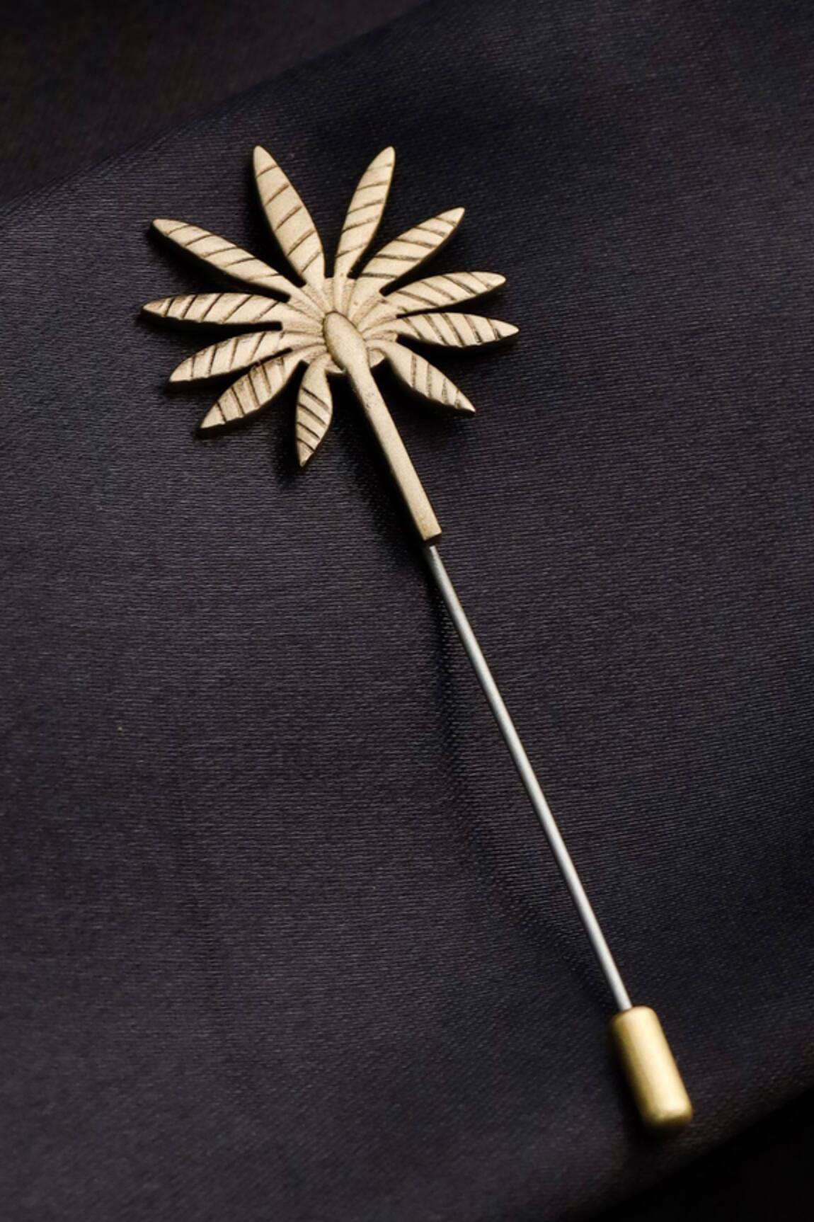 Cosa Nostraa Floral Carved Lapel Pin