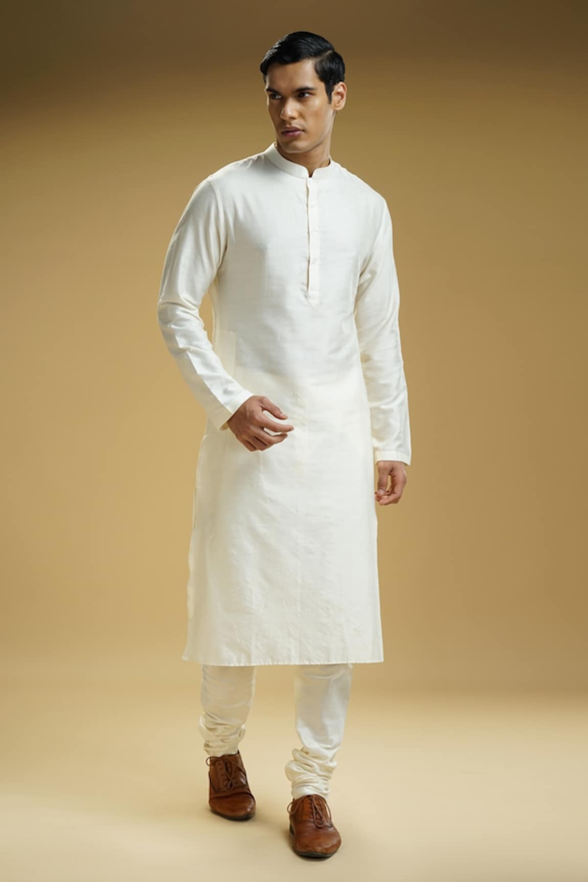 Kommal Sood Cotton Silk Solid Kurta & Pant Set