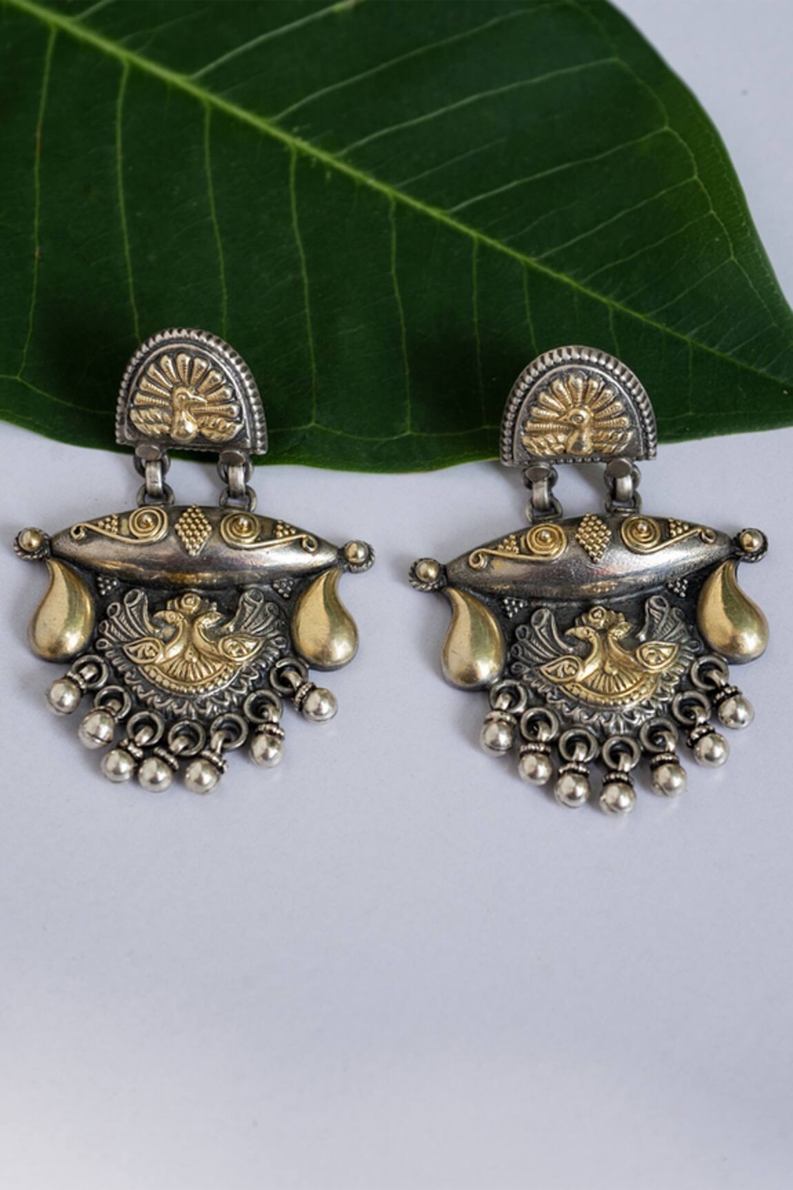 Neeta Boochra Tribal Carved Earrings