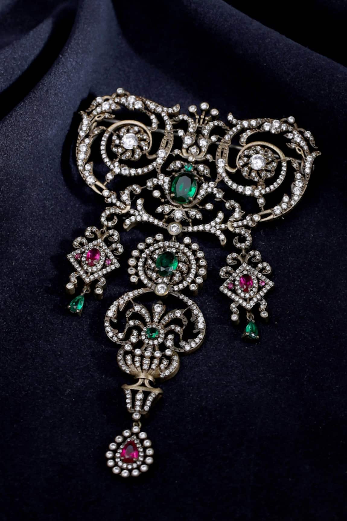 Cosa Nostraa Stone Embellished Brooch
