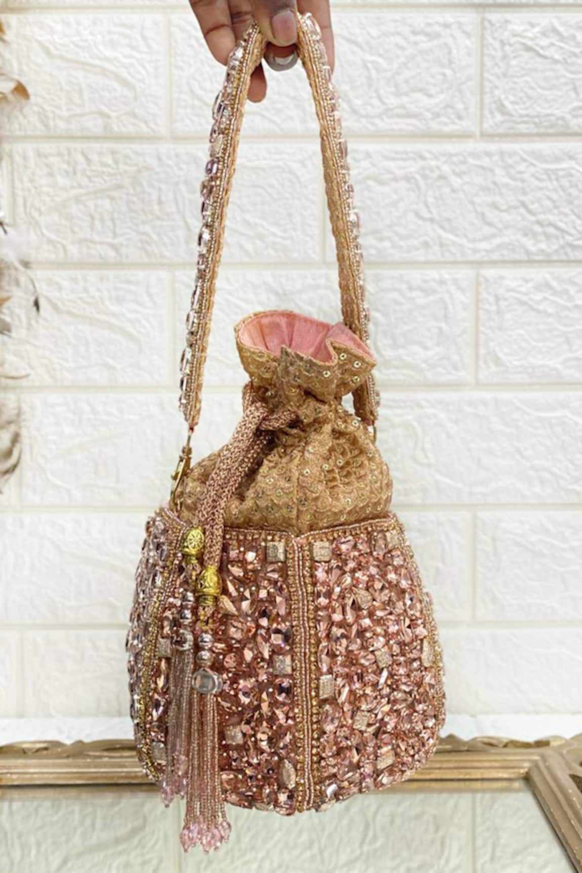 Kainiche By Mehak Sequin Embellished Potli