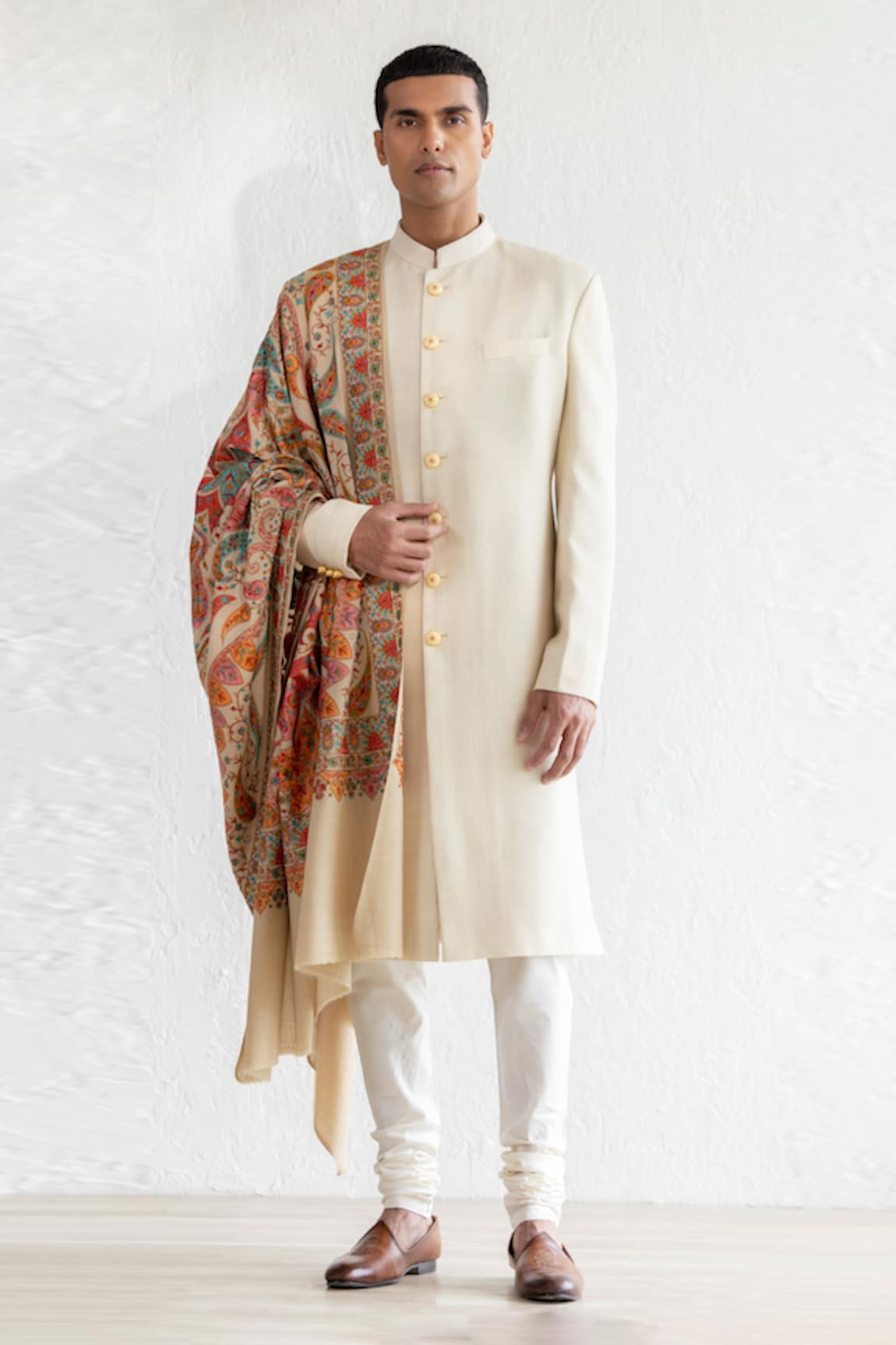 Qbik Talq Pashmina Sherwani Set