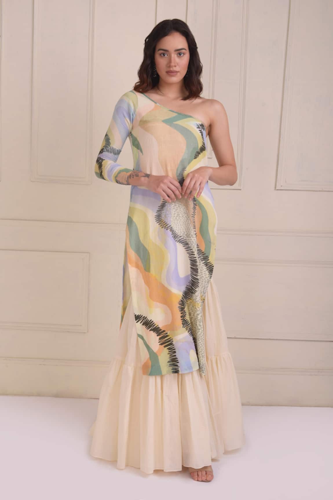 Shwetanga Organic Cotton Kurta & Sharara Set 