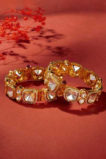Zevar By Geeta Polki Embellished Kada - Single Pc 