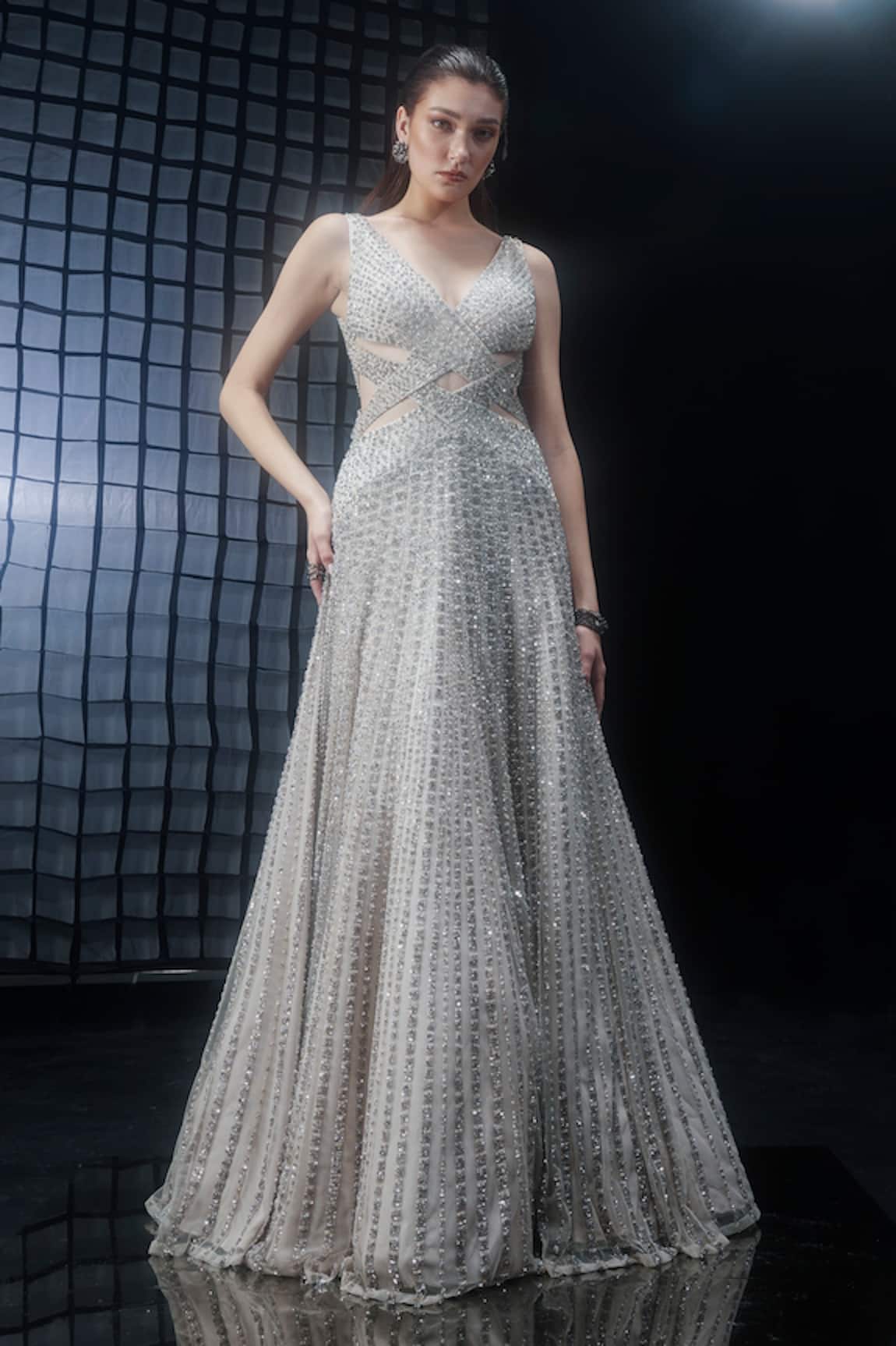 Rohit Gandhi + Rahul Khanna Grossover Panels Gown