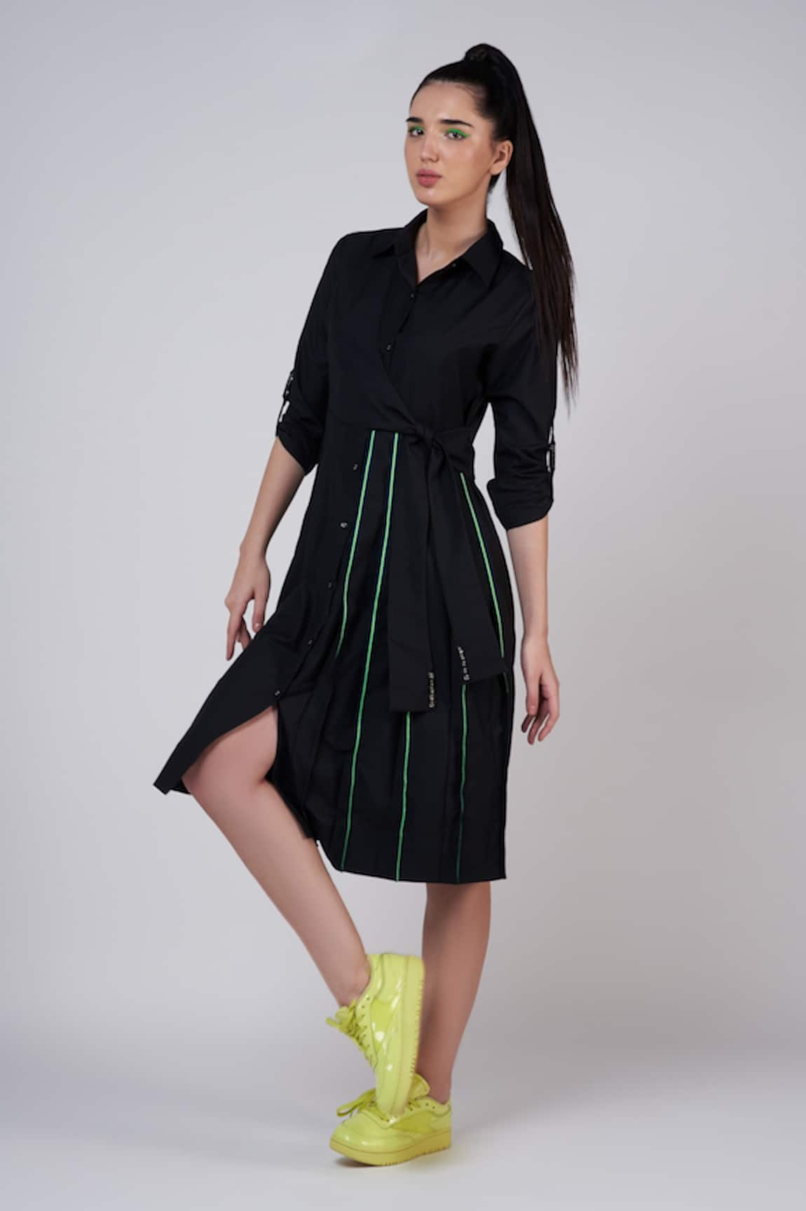 Krati Jain Panelled Midi Dress