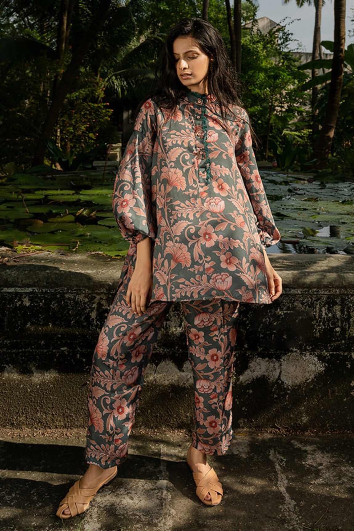 Amrin khan Kalamkari Print Kurta And Pant Set