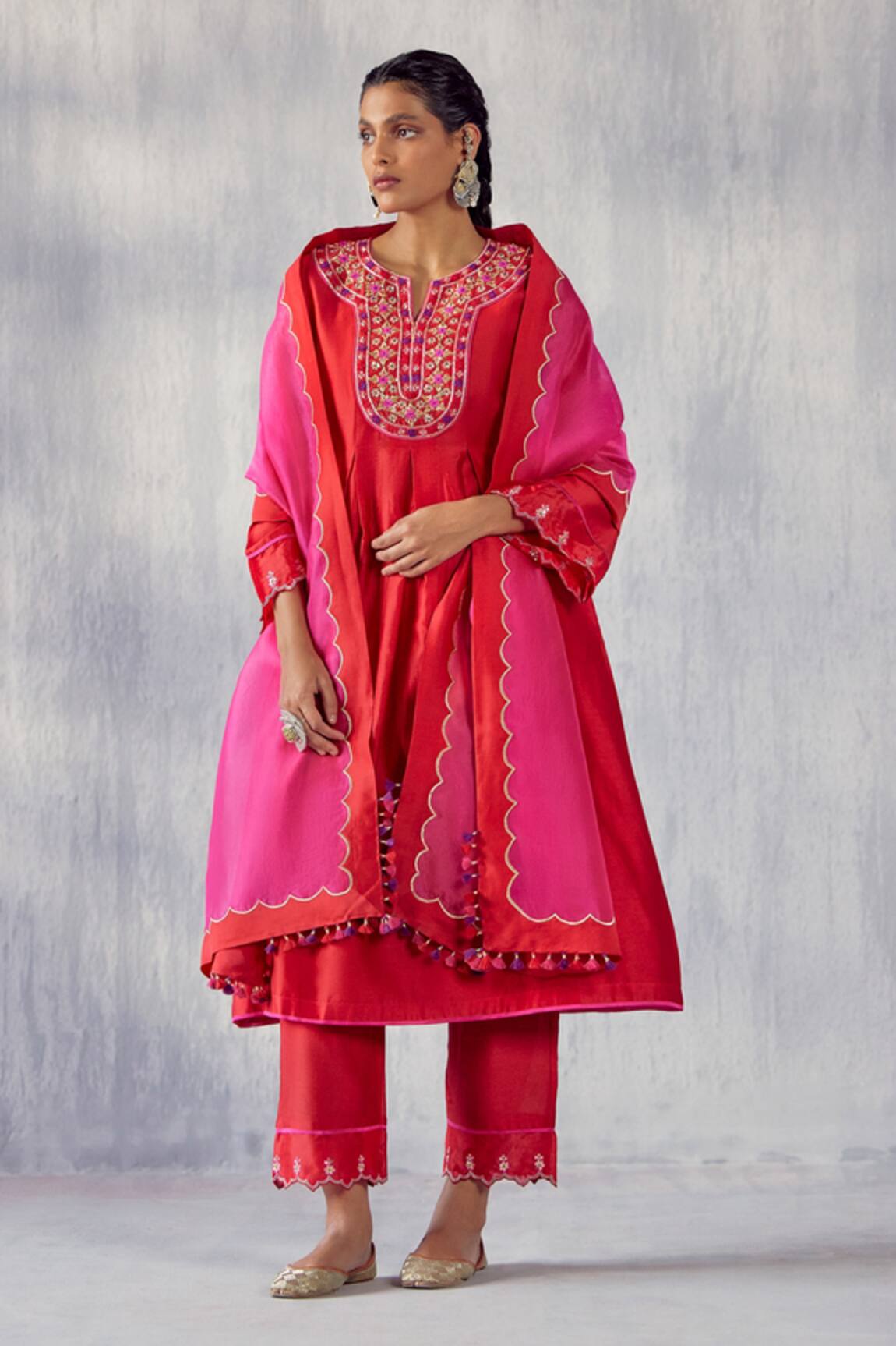 Amisha Kothari Gulnaaz Sleeve Embroidered Anarkali Set