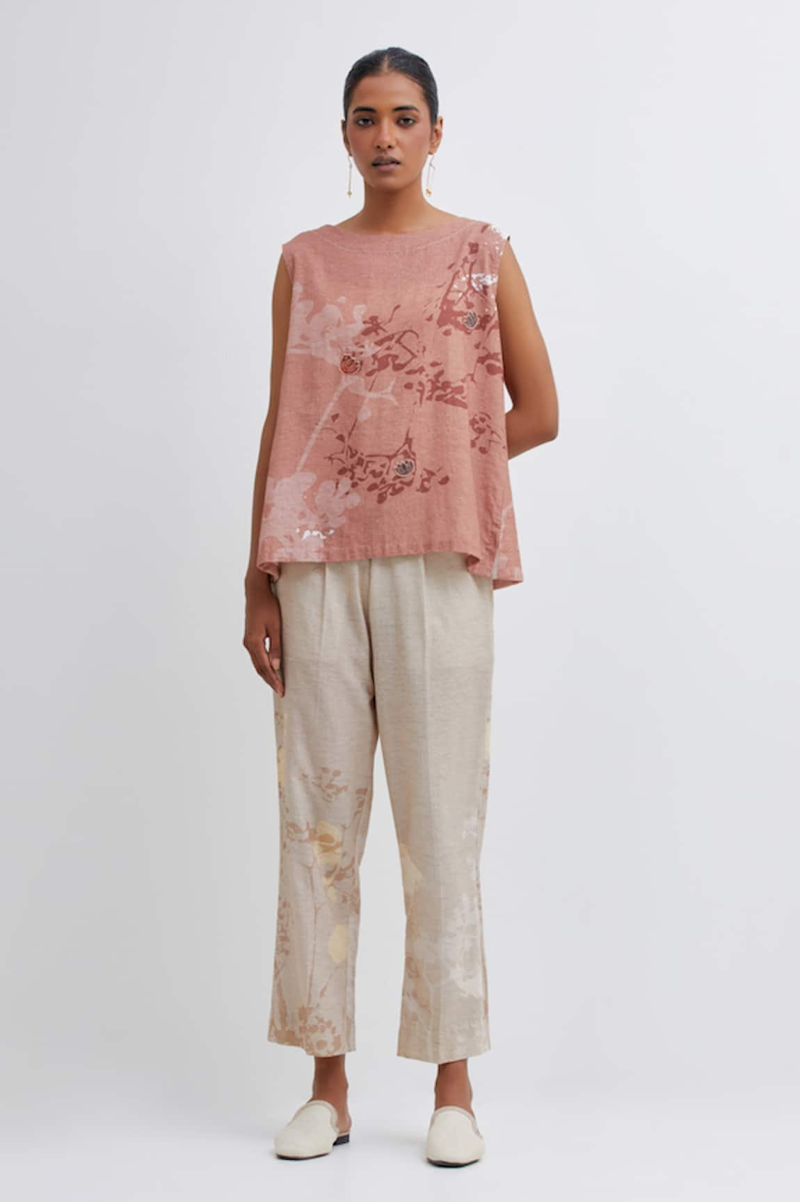 Bhavik Shah Handwoven Foliage Pattern Top & Pant Set