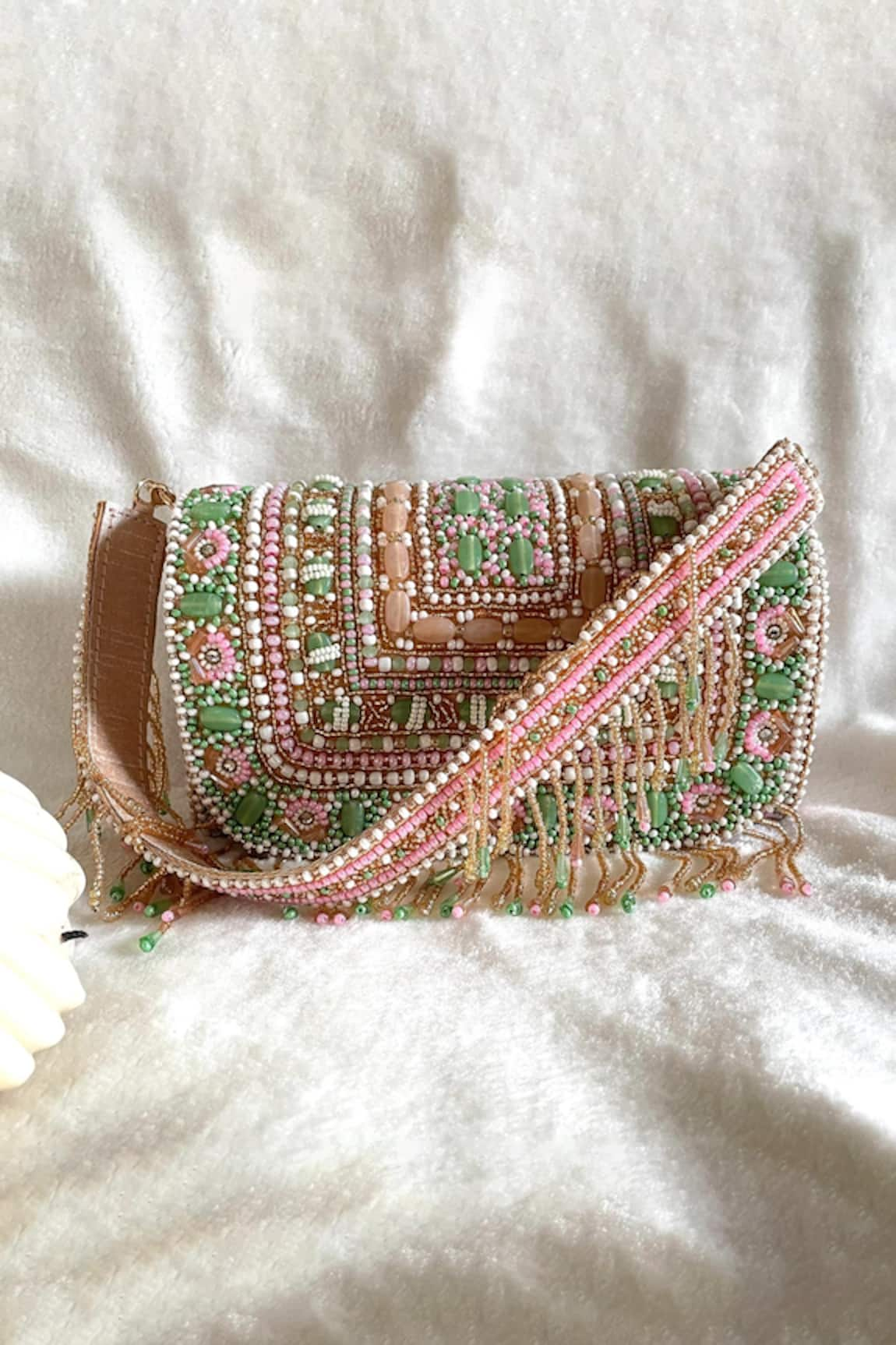 Kreivo by Vamanshi Damania Beads Embellished Boho Bag