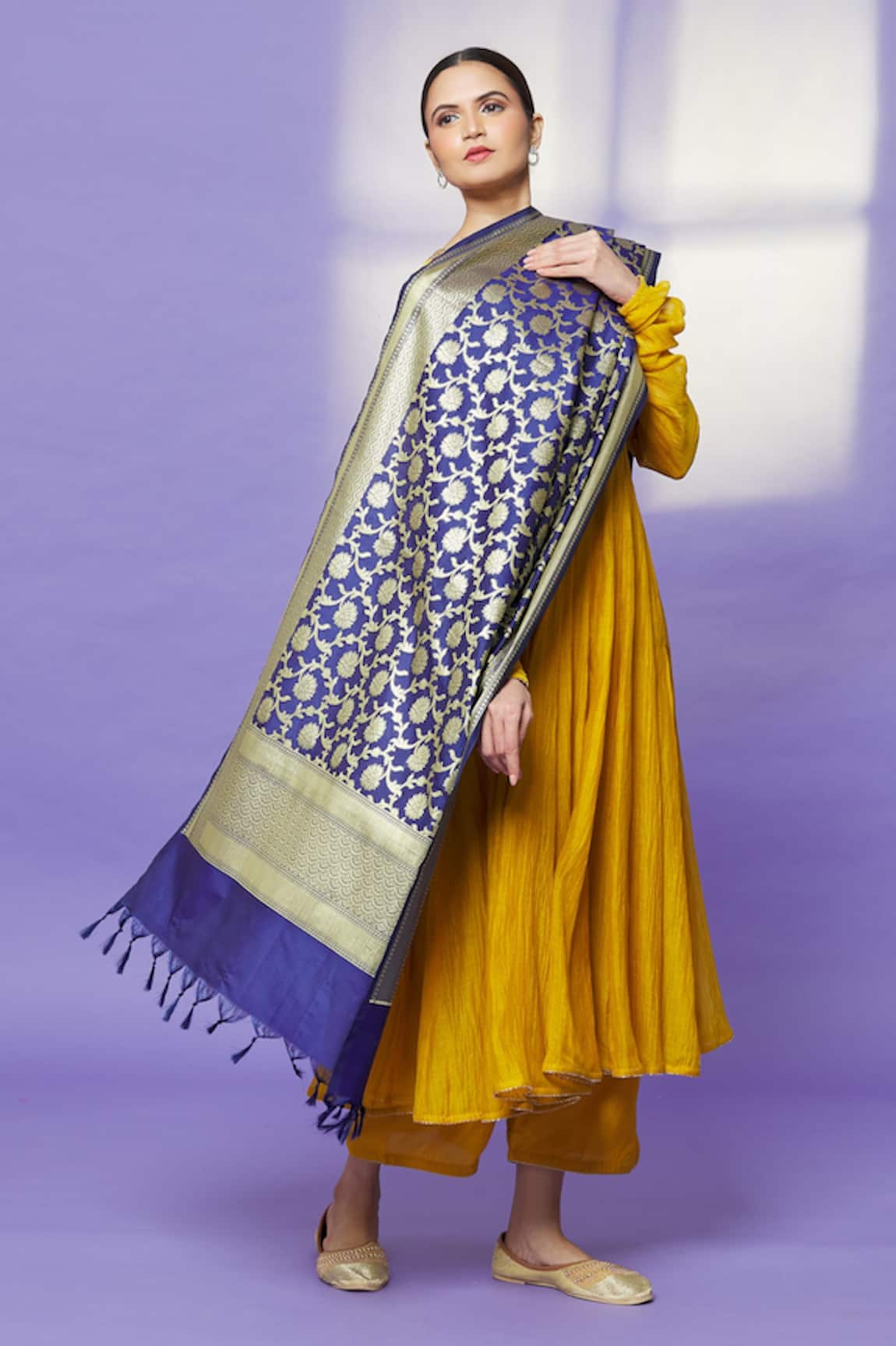 Naintara Bajaj Banarasi Art Silk Floral Dupatta