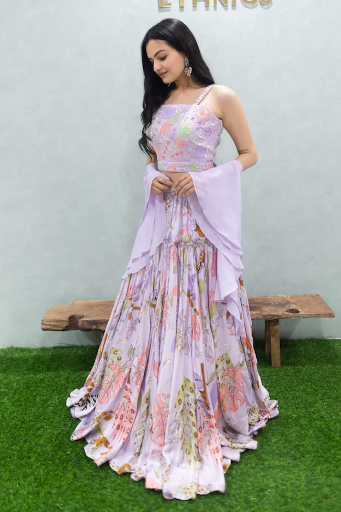 Vana Ethnics Floral Print Lehenga Set 