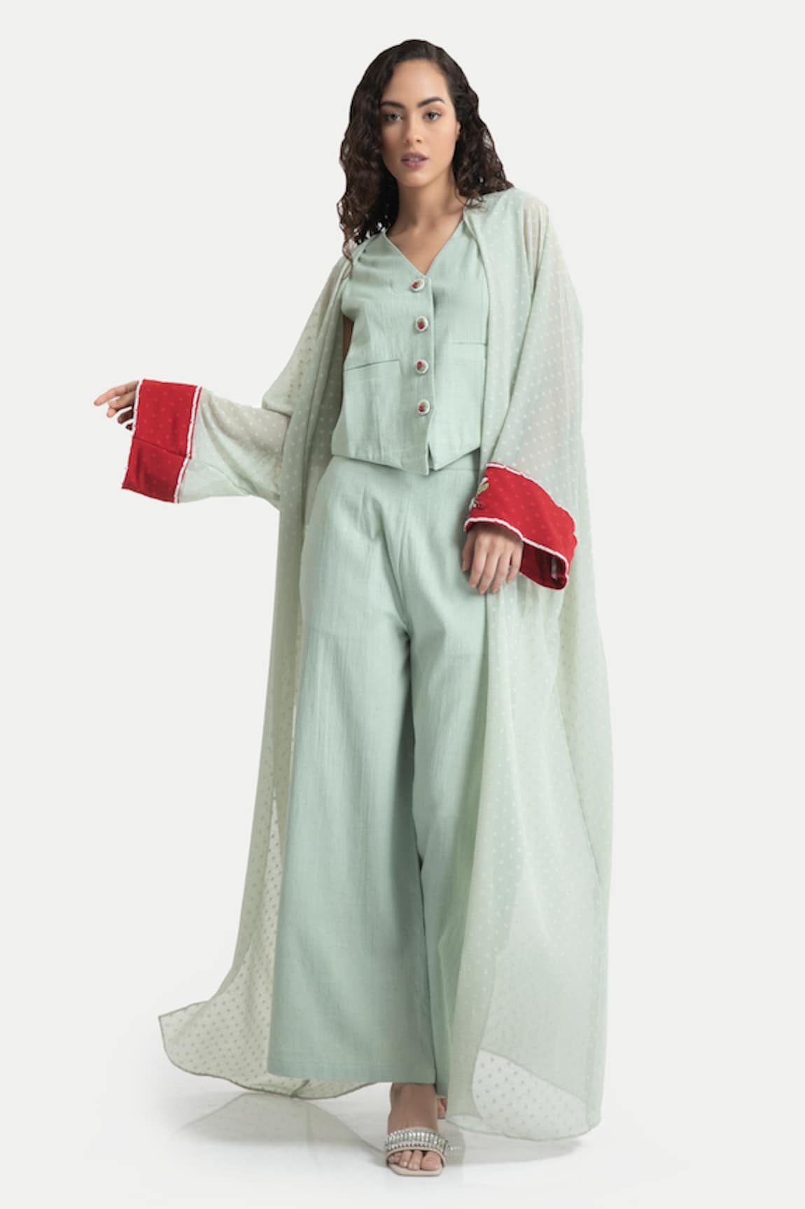 House of THL Jasmine Button-Down Gillet Kaftan Set