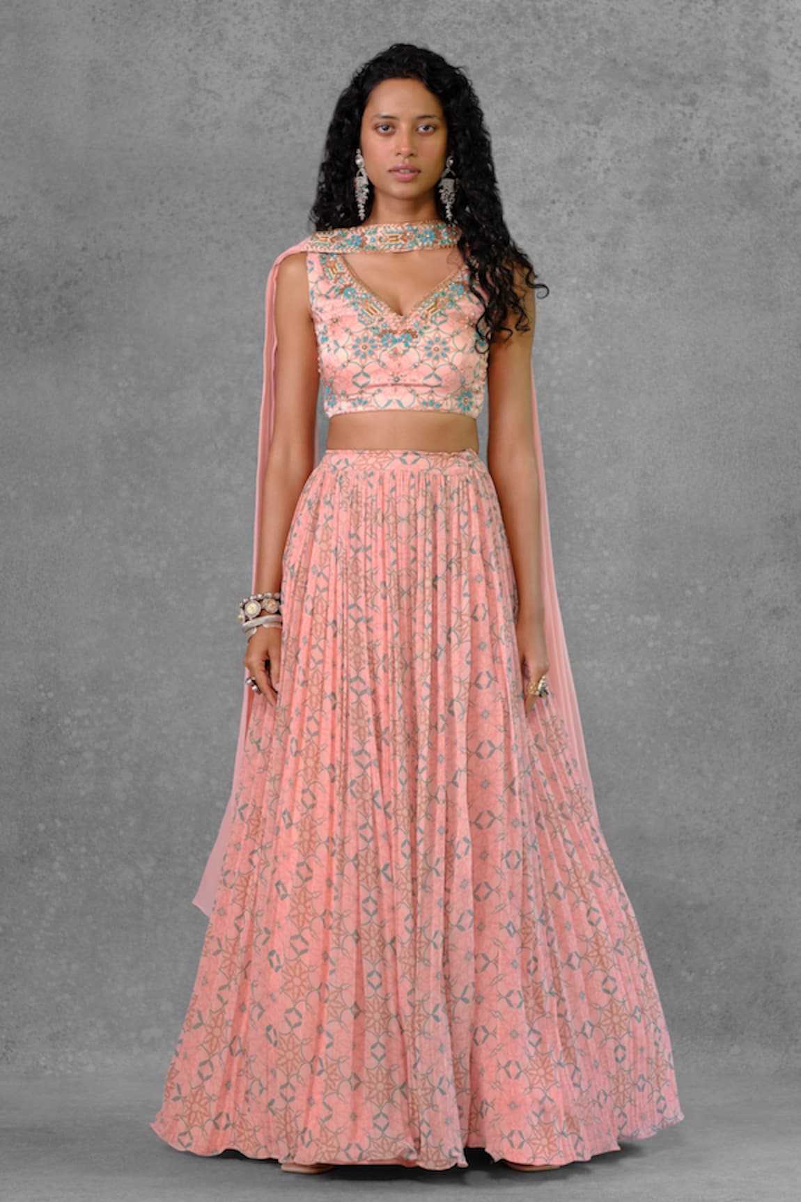 Riraan Couture Printed Lehenga Set