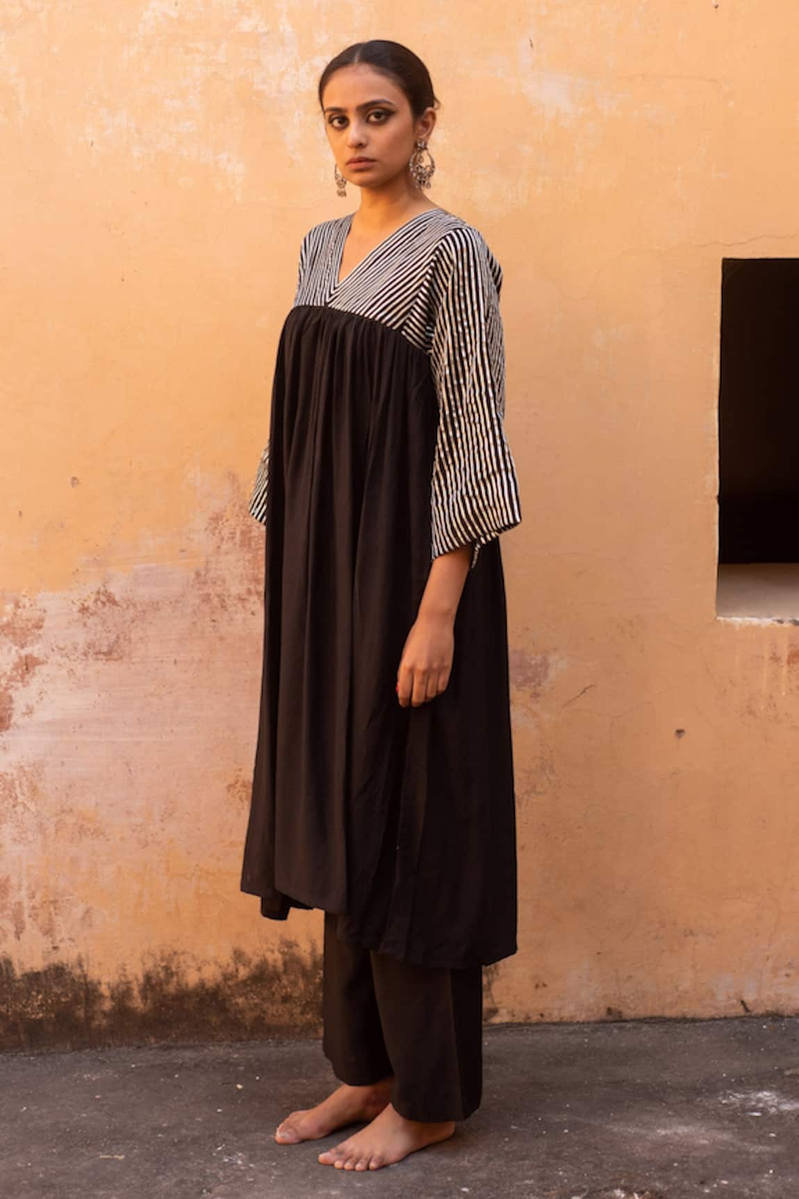 Avaasya Jaipur Cotton Silk Anarkali & Pant Set 